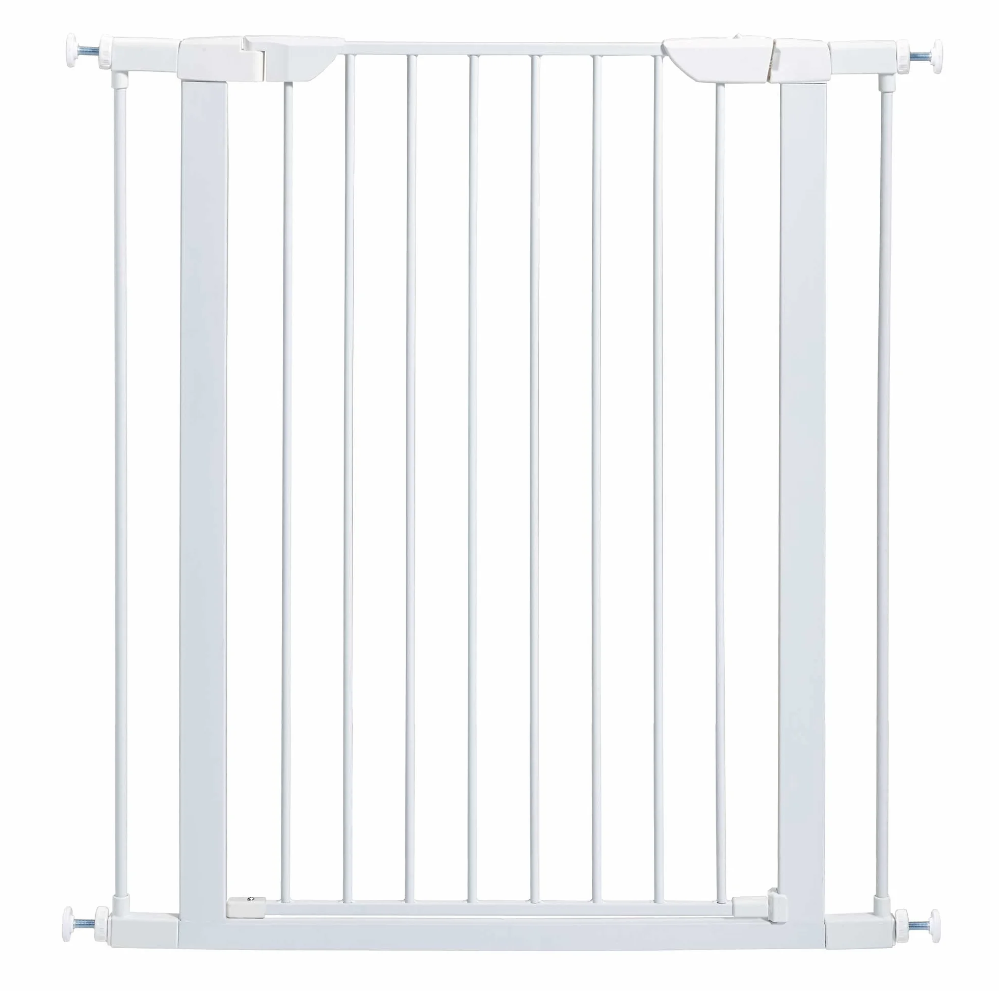 MidWest Homes for Pets - Cancello per animali domestici, altezza 99,4 cm, in acciaio bianco, si espande fino a 96,5 cm di larghezza, include estensioni di 7,6 cm