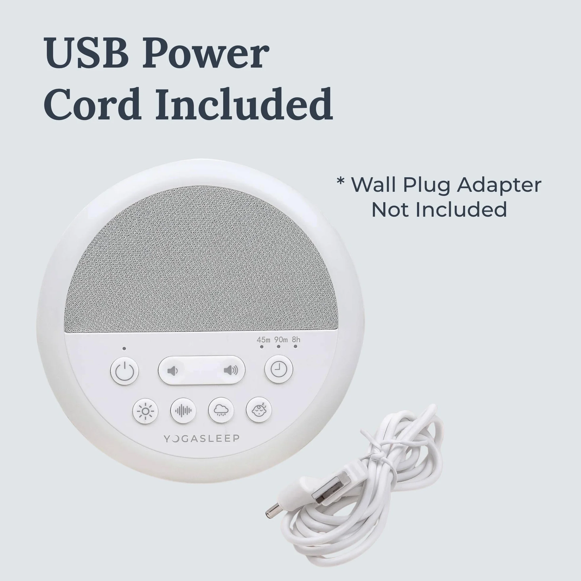 Yogasleep Nod White Noise Sound Machine, con luce notturna morbida e timer per dormire, 20 opzioni audio tra cui ninne nanne, natura e rumore rosa, aiuto per il sonno per neonati e adulti,