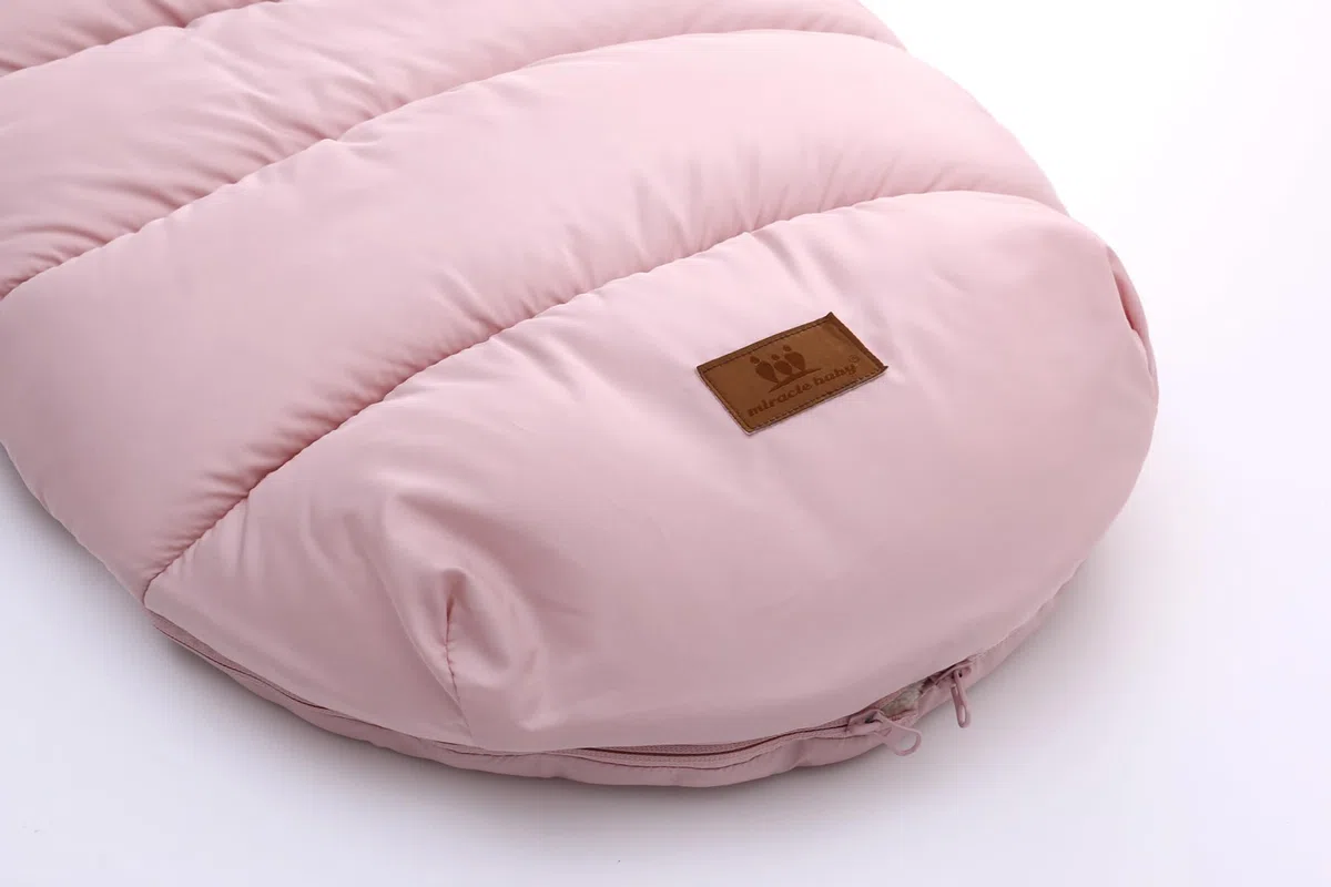 Miracle Baby Sacco Nanna Invernale per Passeggino, Sacco a Pelo Riscaldante con Copertura Impermeabile Antivento Antifreddo Staccabile, Ispessito e Velluto, Staccabile, Rosa