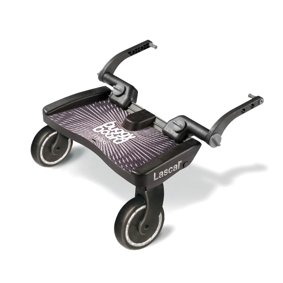 Lascal BuggyBoard Maxi, Pedana passeggino universale compatibile con quasi tutti i modelli di passeggini, Pedana buggy board per bambini di 2-6 anni (22 kg), nero