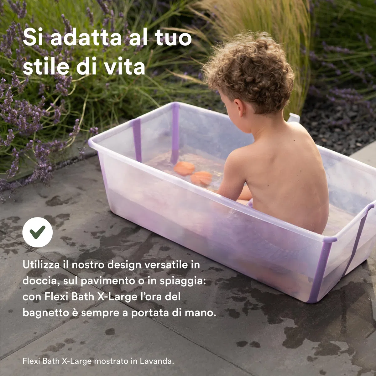 Stokke Flexi Bath X-Large, Bianco - Vaschetta pieghevole spaziosa - Leggera e Facile da conservare - Comoda da usare a casa o in viaggio - Ideale per età 0-6 anni
