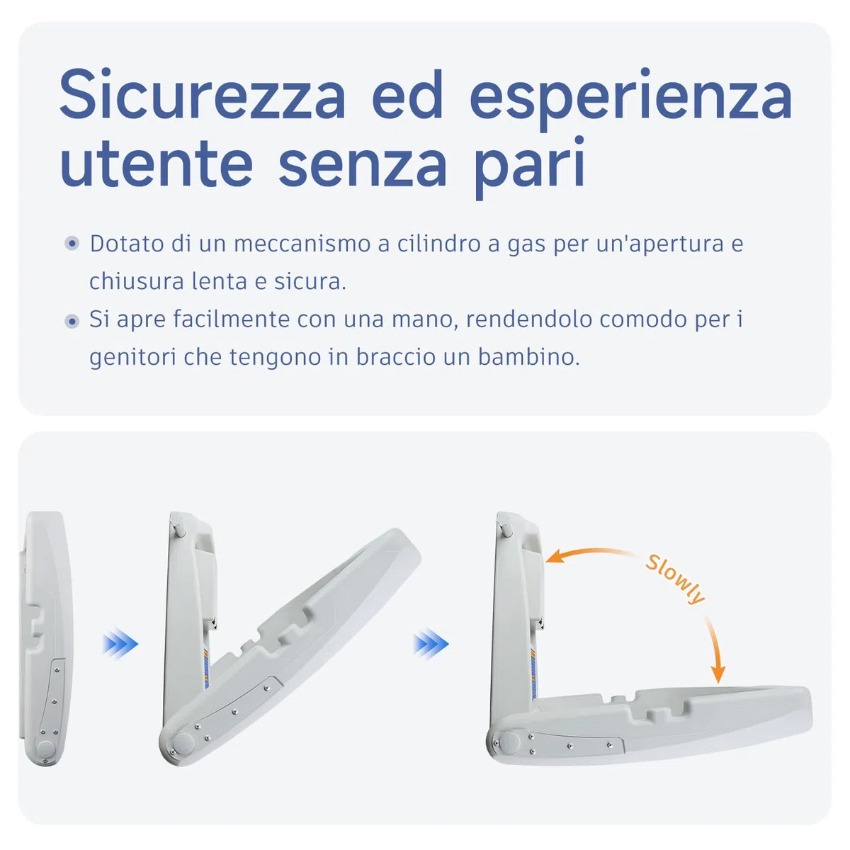 AIKE Unità Cambio Bebè Commerciale, orizzontale a parete pieghevole, Conforme CPC, (Bianco Grigiastro)