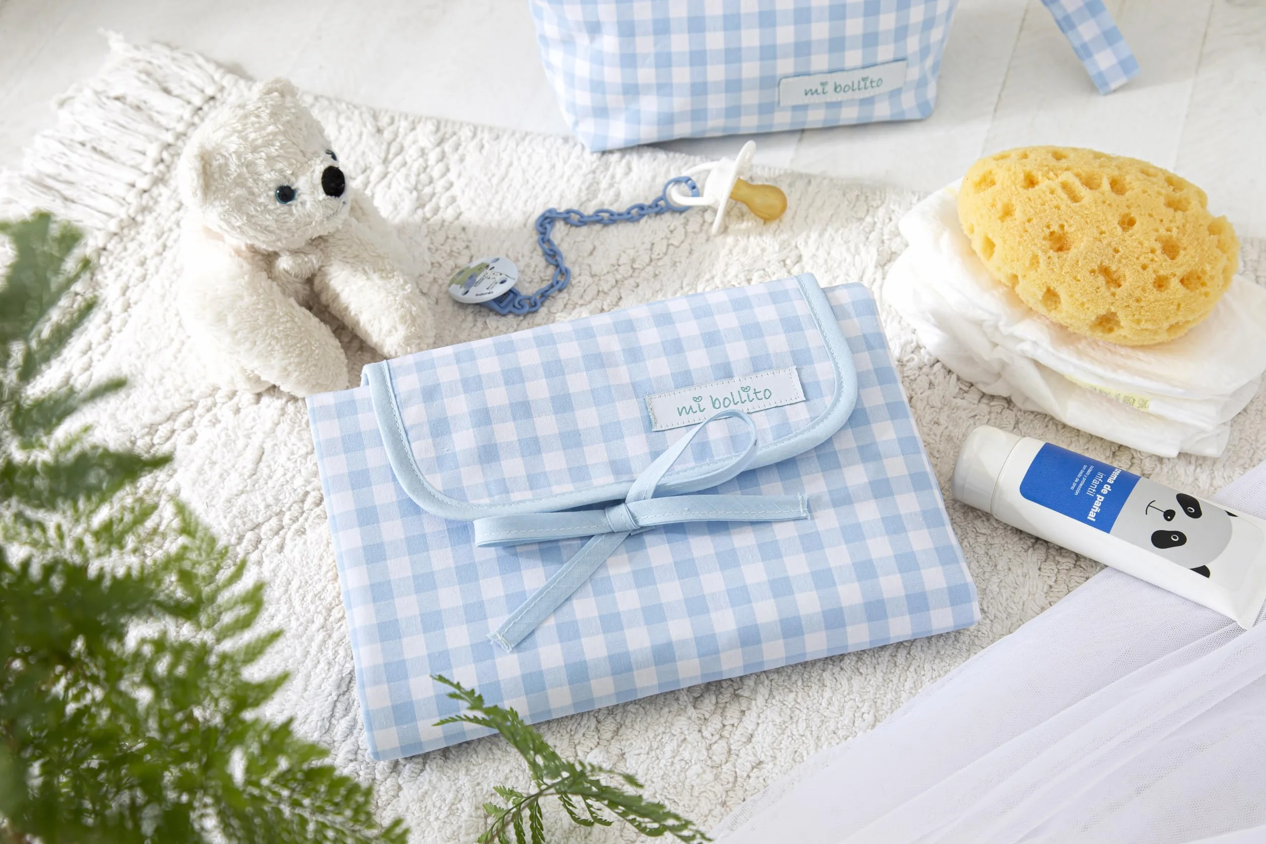 Il Mio Cotto Vichy Modello Pack Blu 2 - Wandeltas Verschoningsmatje Toilettas