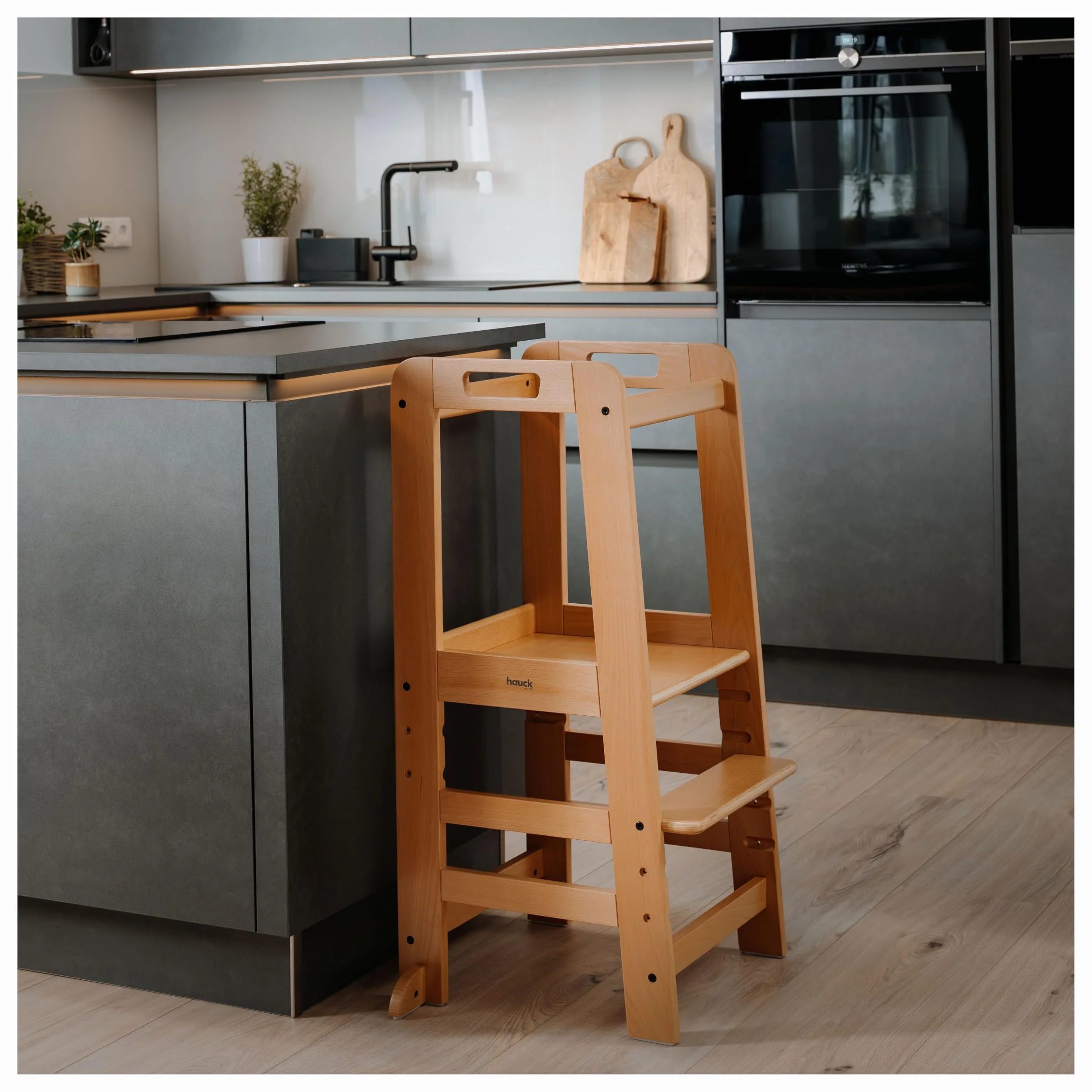 Torre Montessoriana Bambini 1 Anno 40 kg Legno Faggio Regolabile Altezza