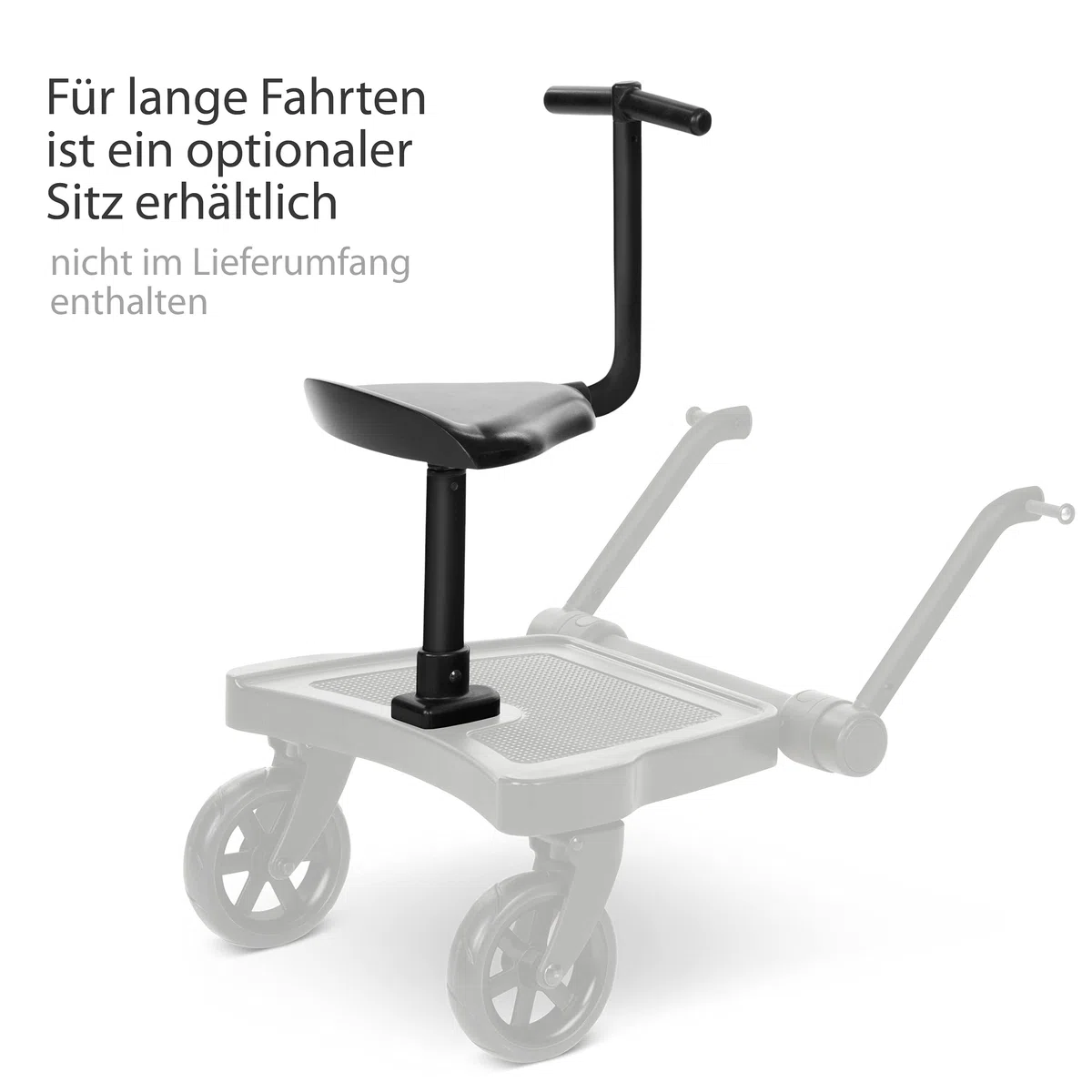 Kiddie Ride On 2 ABC Design - per passeggini - fino a 20 kg - Colore: nero