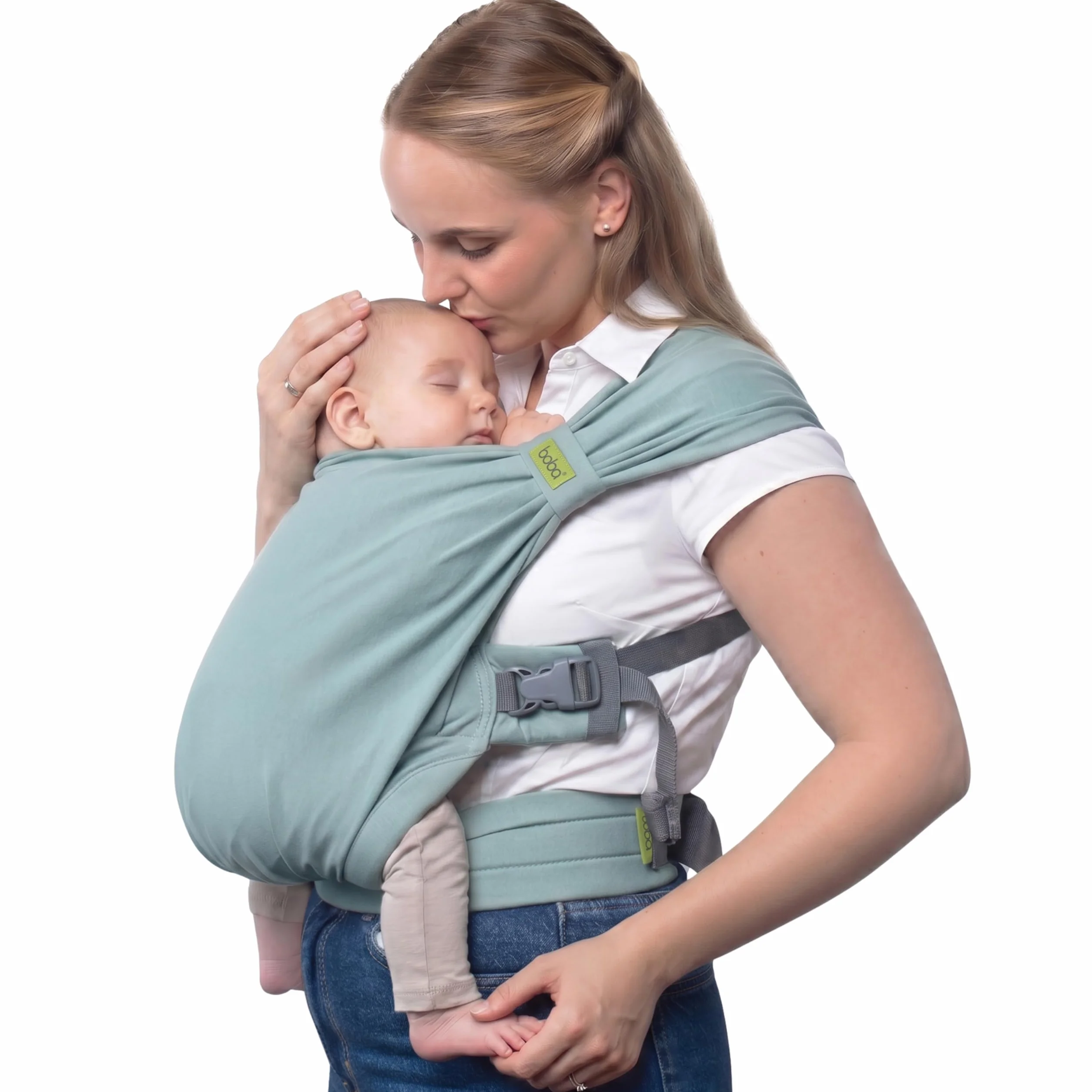 Boba Bliss Fascia Porta Bebe - Marsupio Neonato o Bambino 2 in 1 - Fascia Neonato Senza Nodi - Ideale per la Salute dei Fianchi - Marsupio Bambino Soffice ed Ergonomica - 3,2 a 16 Chili