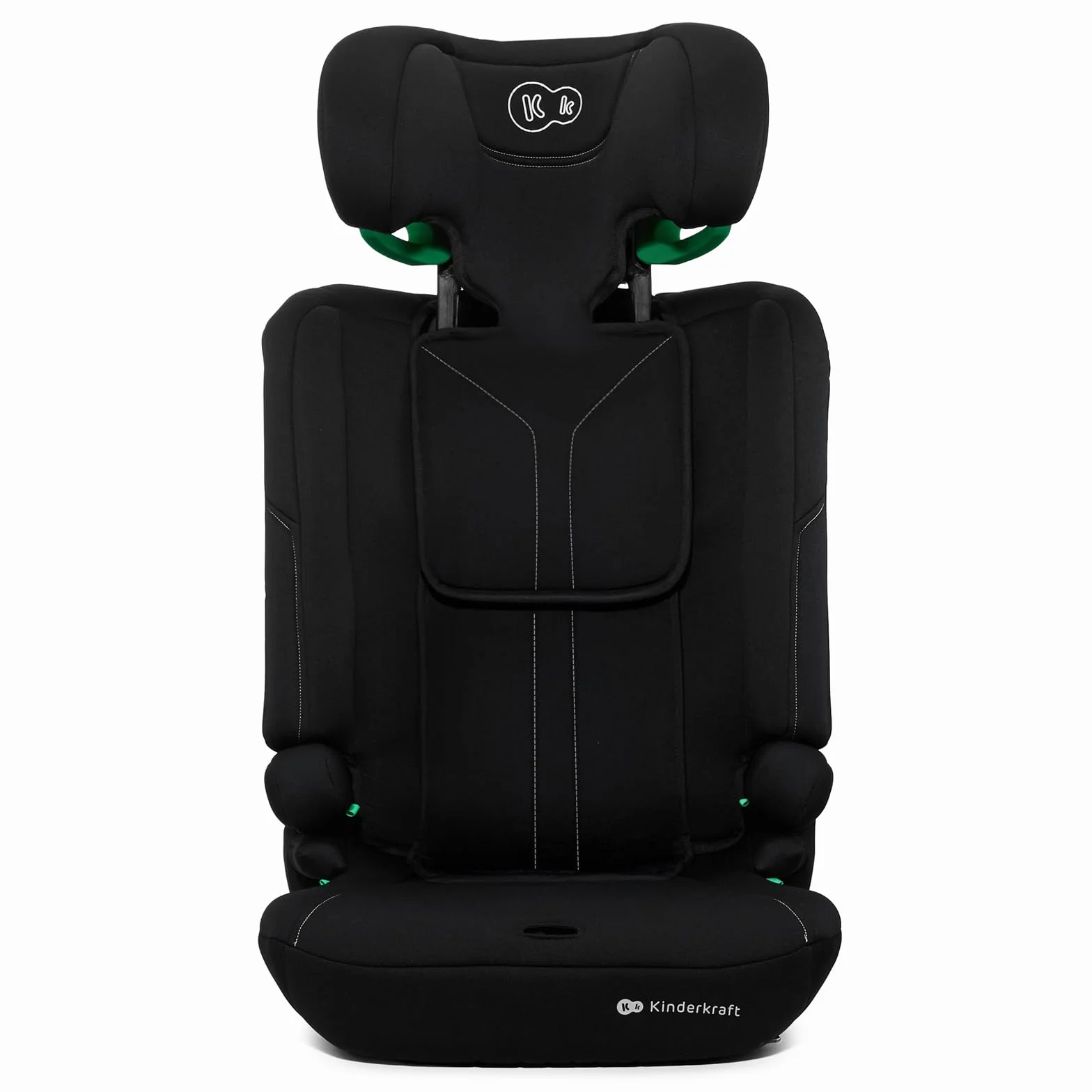 Kinderkraft I-COMFY, Seggiolino auto, Per bambini, Regolabile (76-150 cm), Schienale regolabile, Cintura di sicurezza a 5 punti, EASY GROW SYSTEM, Facile installazione, Nero