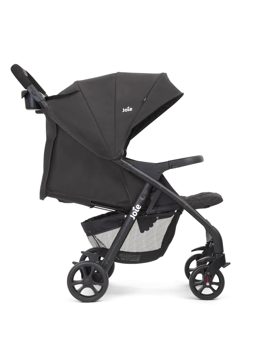 Joie muze™ lx passeggino, reclinazione completamente orizzontale, chiusura compatta, cintura a 5 punti, compatibile con sistema da viaggio – dalla nascita ai 3 anni (0–15 kg), Cobble Stone