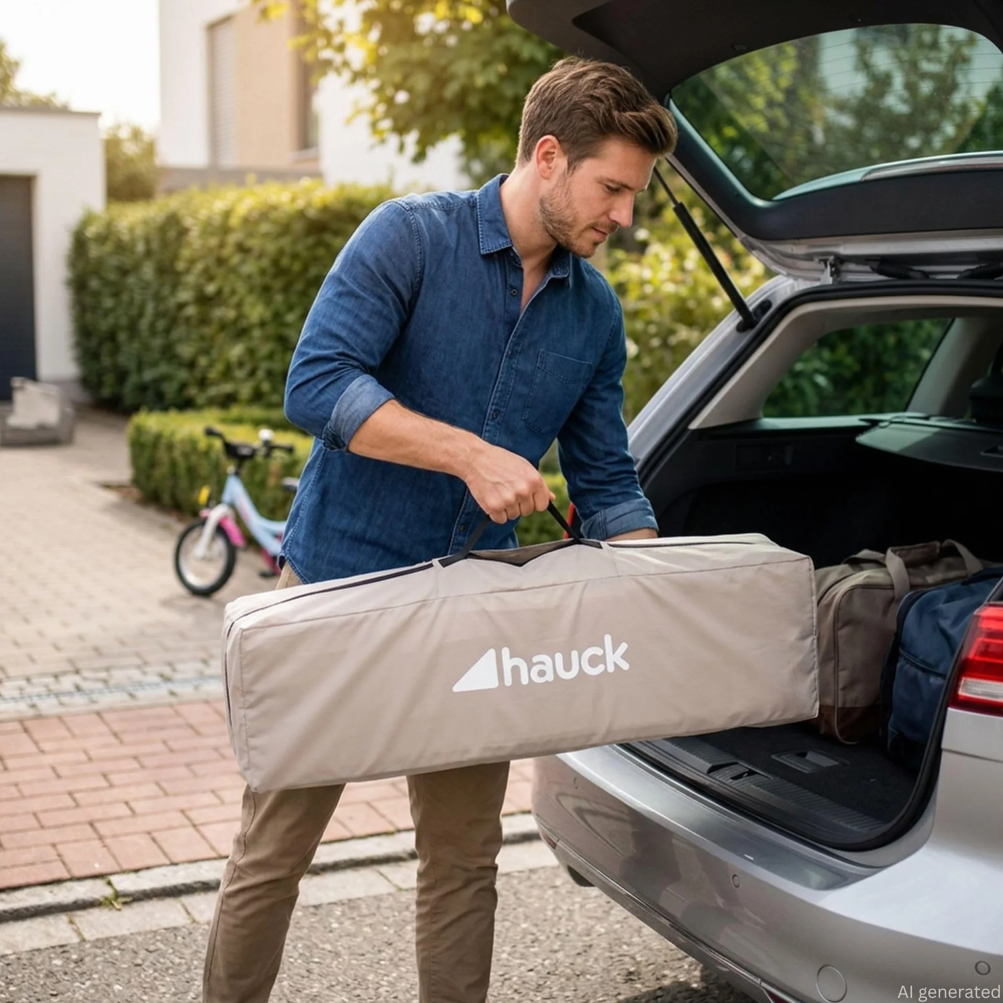 Hauck Lettino da Viaggio Dream N Play Culla Neonato 15kg Letto Pieghevole 60x120cm Beige