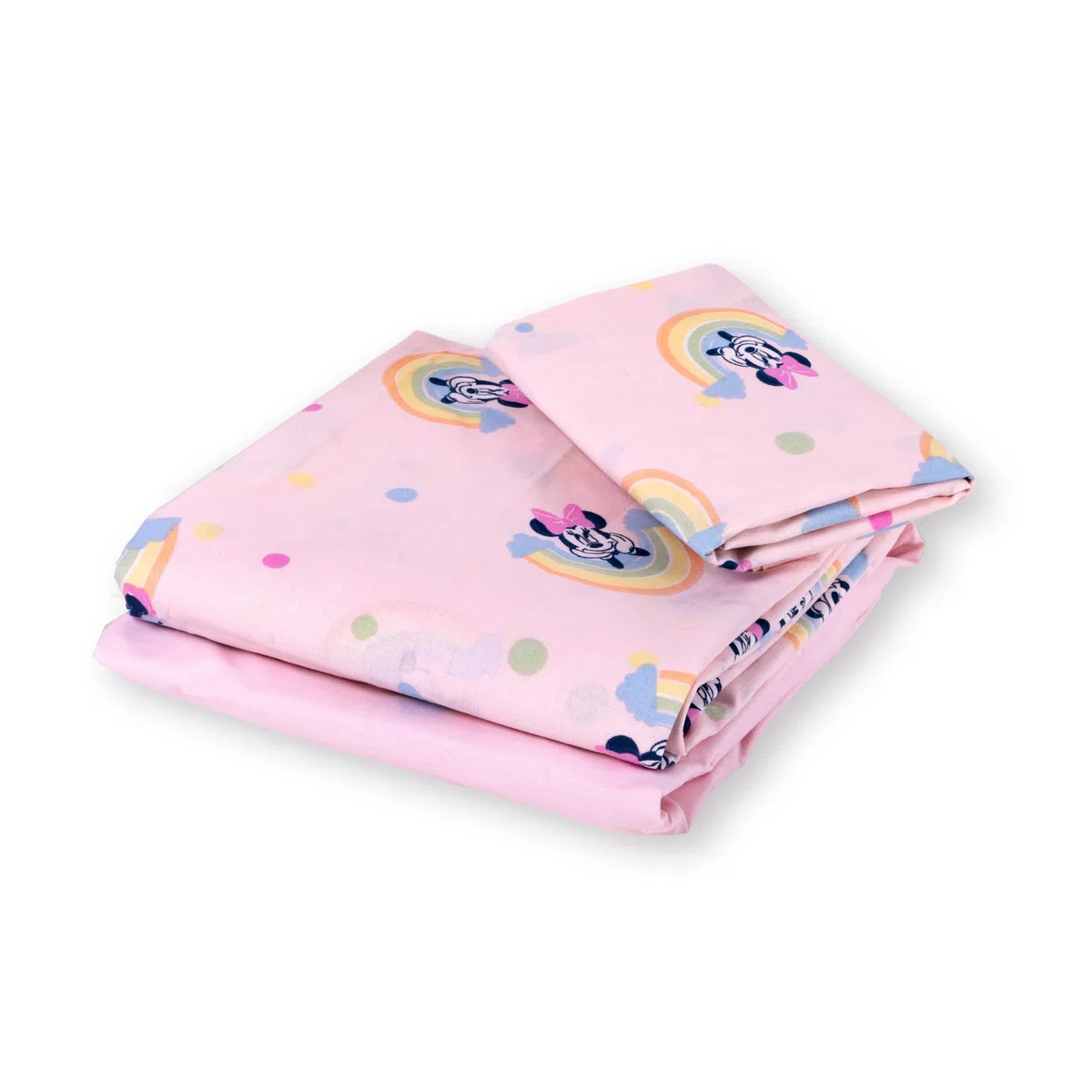Minnie Mouse, Set Lenzuola Culla, 100% Cotone, Completo Letto Baby, Disney Topolina, Lenzuolo da Sopra, Lenzuolo con Angolo, Federa, Rosa