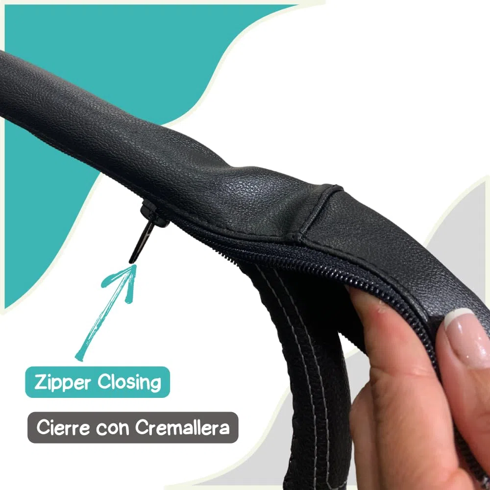 PROTEC TIF | Confezione di custodie in ecopelle compatibili con manubrio e maniglia di CYBEX MIOS
