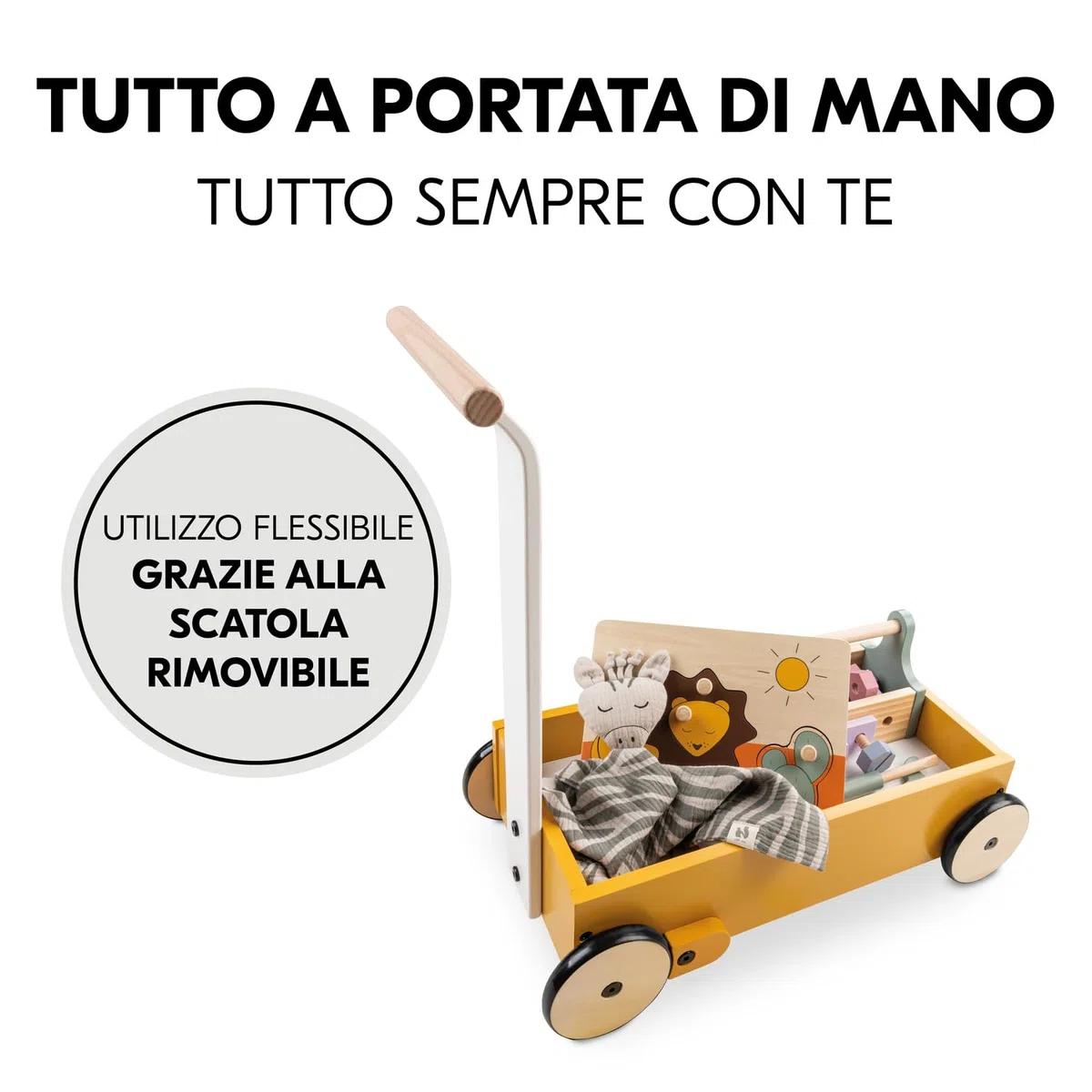 hauck Learn to Walk, Piante - Carrello Primi Passi Bambino dai 12 Mesi - Camminatore Interattivo con Gioco Giardinaggio - Sistema Frenante Regolabile, Favorisce Motricità Fine