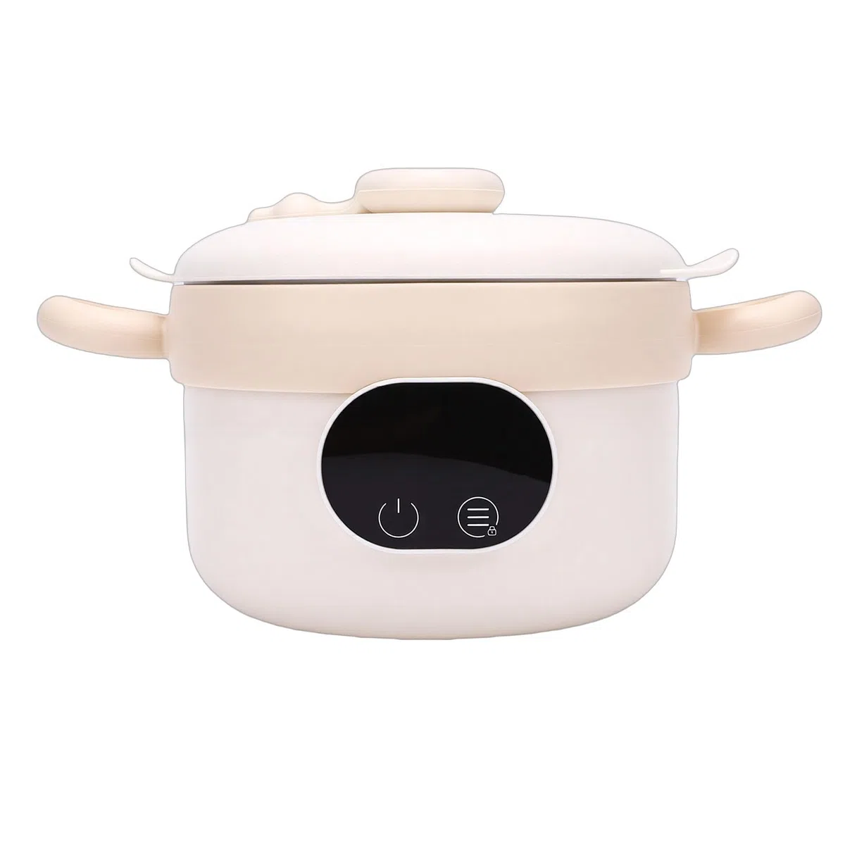 Ejoyous Ciotola per Alimenti Intelligente, Acciaio Inossidabile 304, Riscaldamento Rapido, capacità 470 Ml, Perfetta per Neonati e Bambini Piccoli (Color crema)