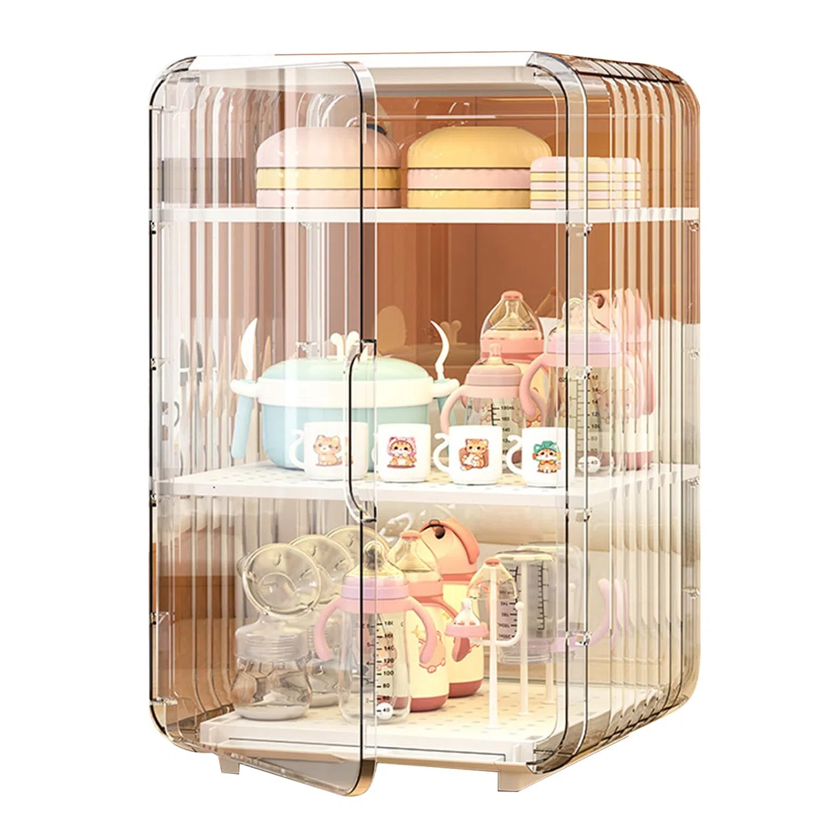 Organizzatore Verticale Per Biberon, Antipolvere, Igienico, Con Vassoio Di Drenaggio, 15,55x9,84x9,45 Pollici, Ideale Per, La Cameretta Dei Bambini, L'armadio E Le Stoviglie Bambini