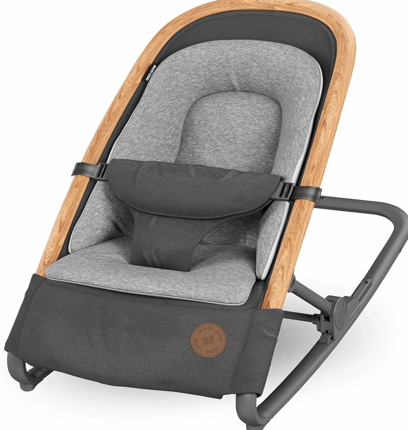 Maxi-Cosi Kori Sdraietta Neonati in Tessuto, 0-6 mesi, 9 kg, Sdraietta Pieghevole, 3 Posizioni di Reclinabile, Chiusura Compatta, Cinture Easy-in, Chiusura Compatta, Essential Graphite