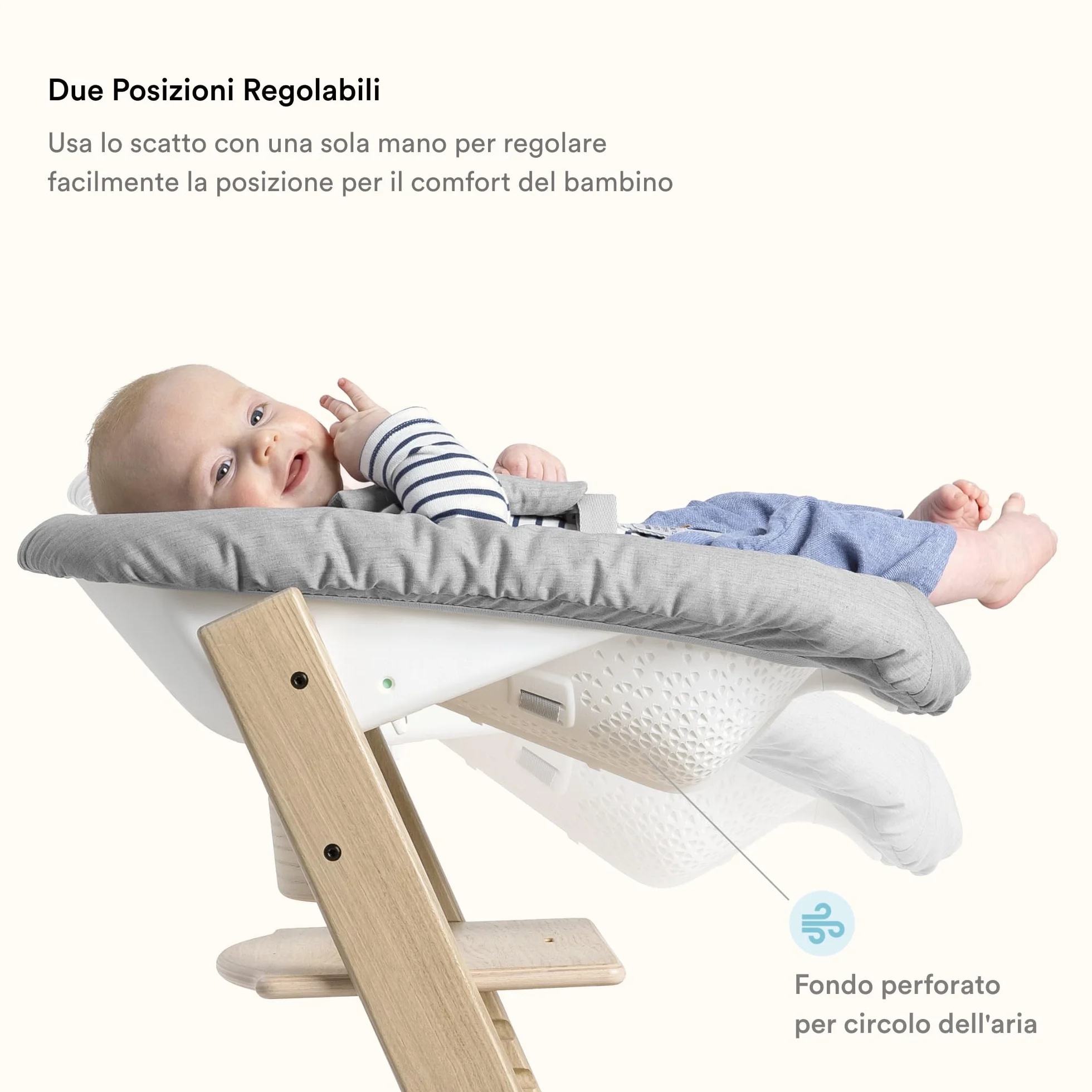 Stokke Tripp Trapp Newborn Set Grigio - Sedia per Neonati fino a 9 kg Compatibile con Tripp Trapp