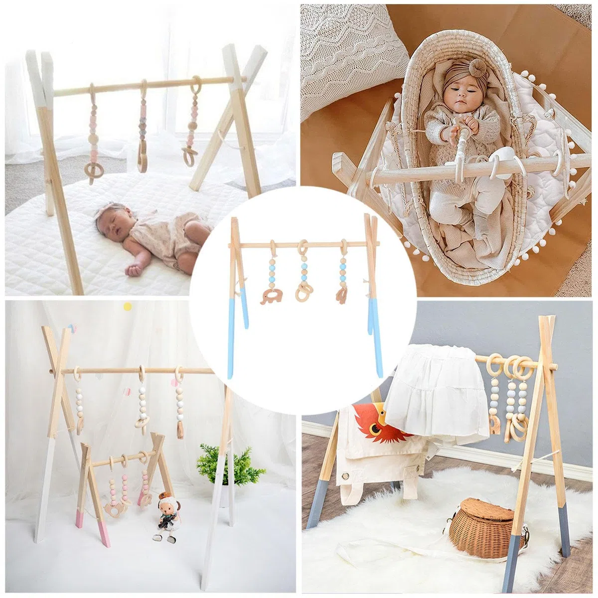 Gioca in palestra, Giocattolo da gioco pieghevole con struttura in legno per, Attrezzature fitness per bambini per sala giochi, stanza della scuola materna, centro educativo per la