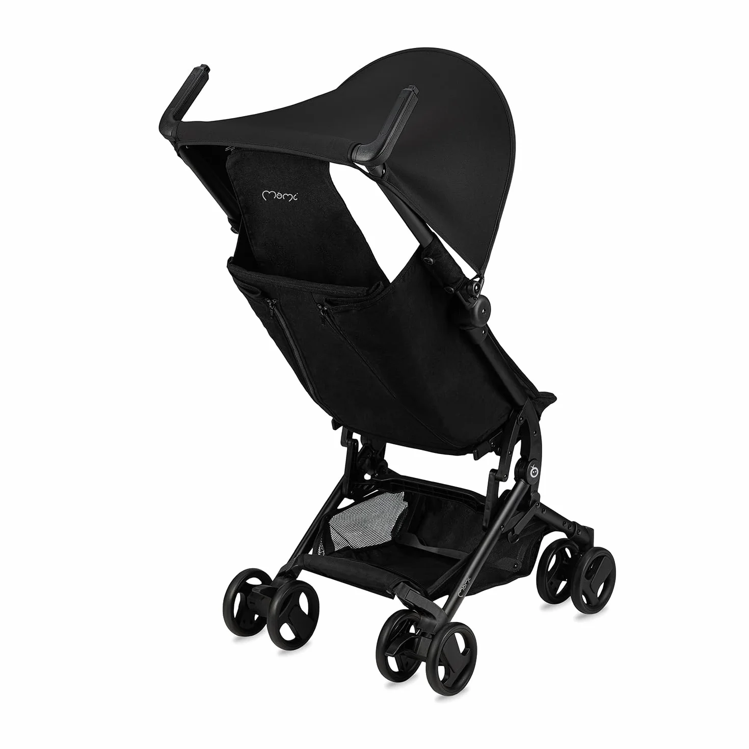 MoMi GRACE Passeggino leggero bambini 6 mesi pieghevole compatto viaggio cappottina parasole regolabile schienale reclinabile cintura 5 punti 15 kg zaino trasporto