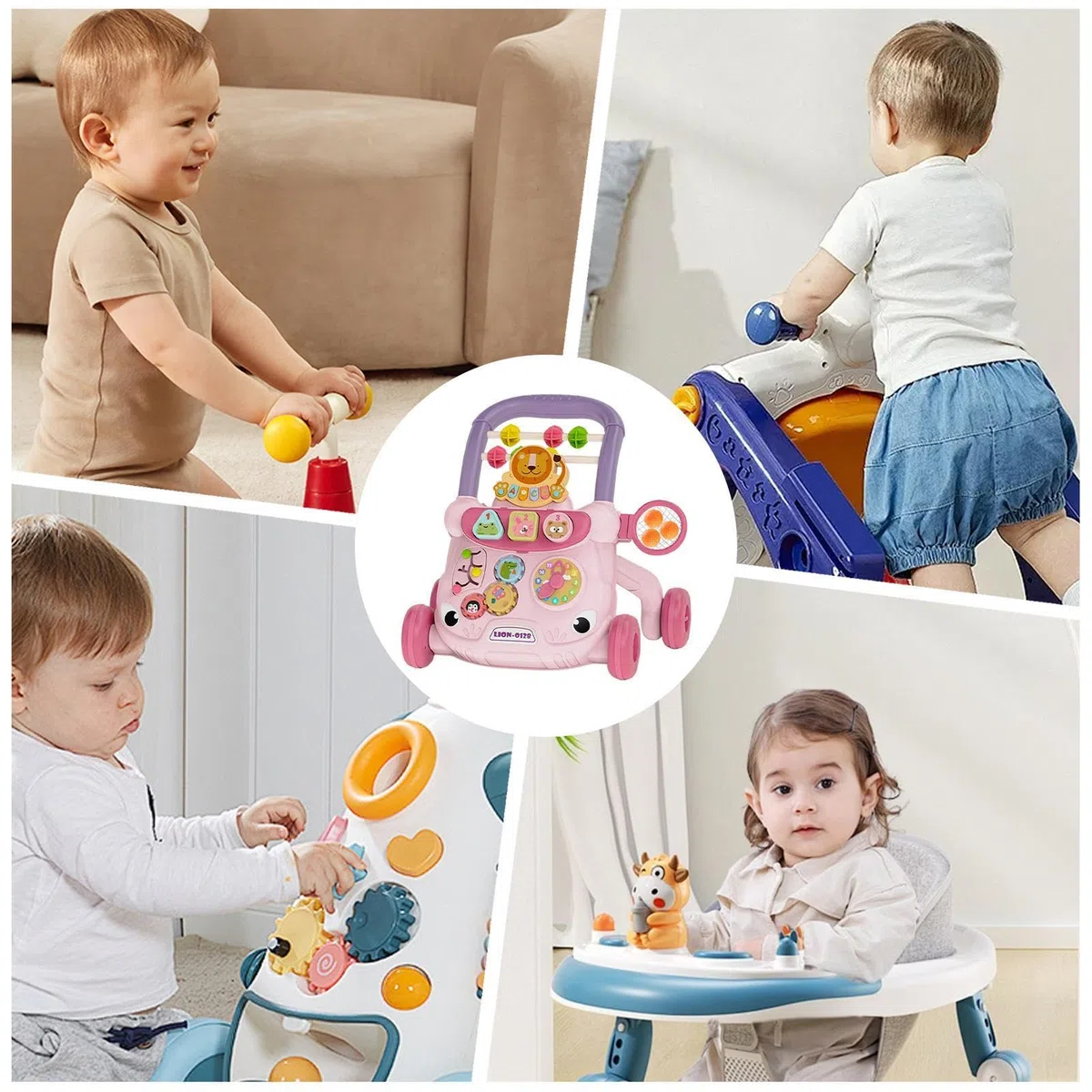 Trotter di attività per bambini, trotter per bambini con ruote | Seat Walker Active Activioning Stand | Baby stable, walker di sviluppo