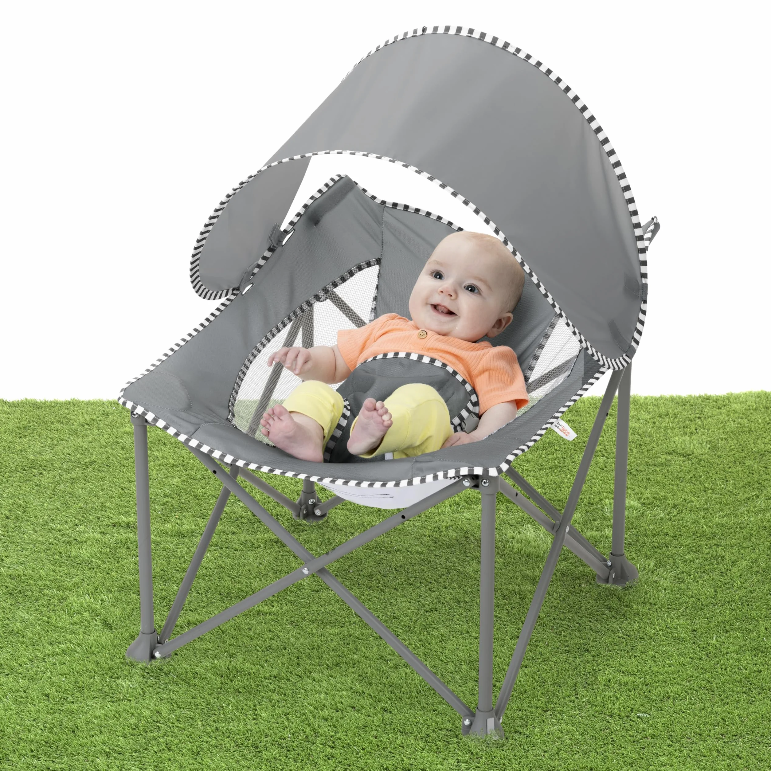 Bright Starts Pop 'N Chill Seggiolino da viaggio per neonati UPF 50+ grigio 0-6 mesi