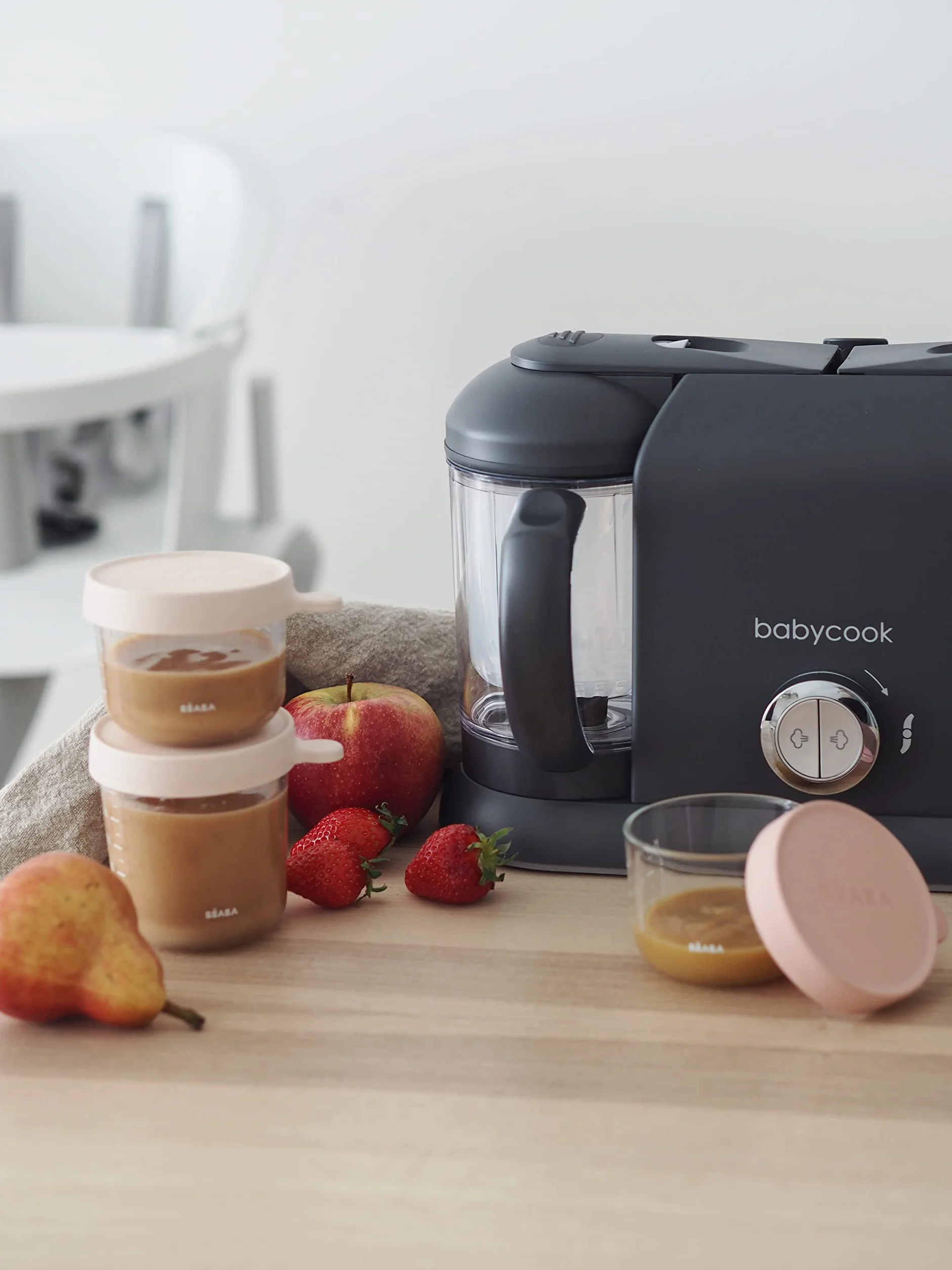 BÉABA Babycook Duo Robot per Pappe 4 in 1 Cottura a Vapore 2200 ml Dark grey