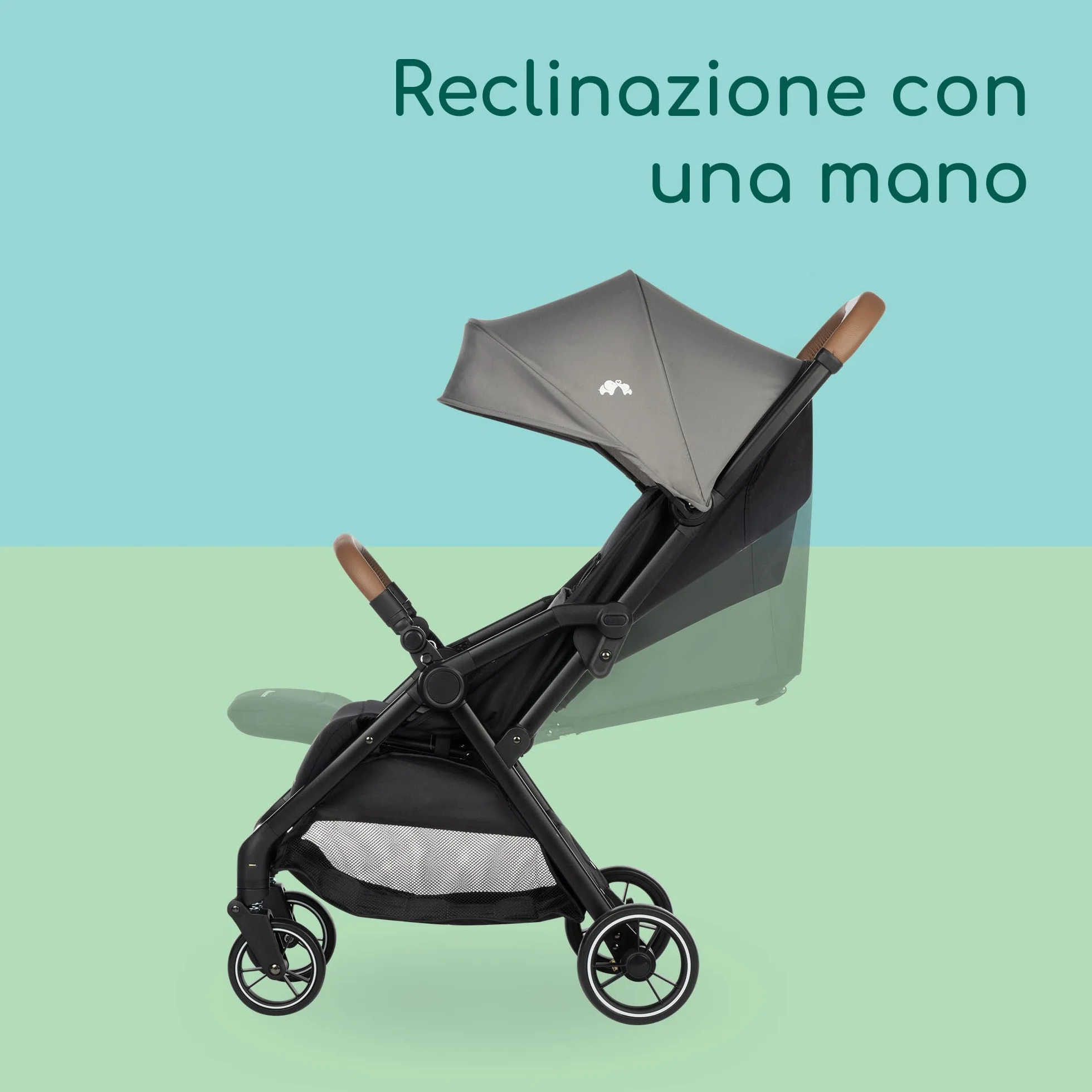 Bebeconfort Sunlite Passeggino leggero reclinabile pieghevole bambini 0-4 anni 22 kg 7,2 kg Tinted Grey