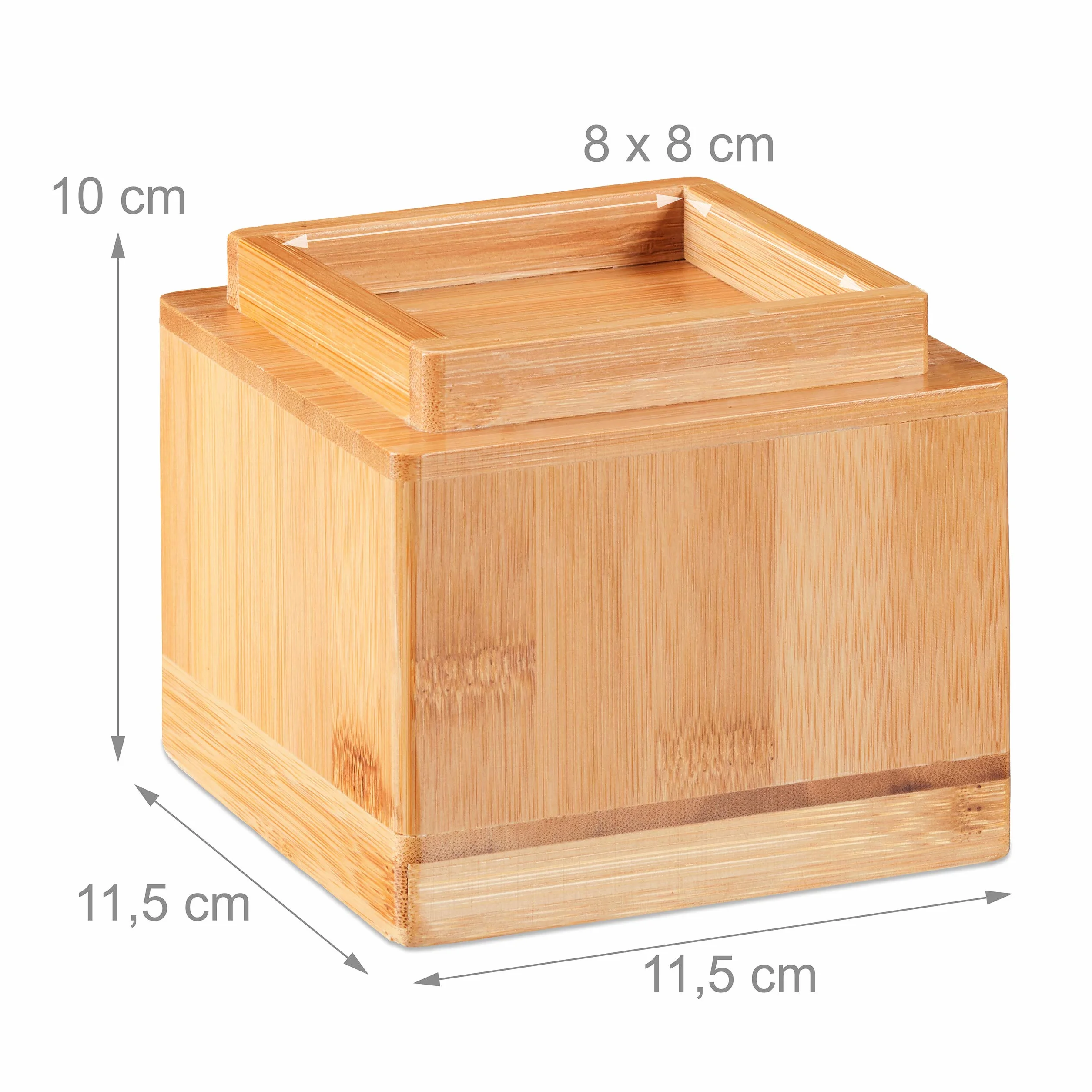 Relaxdays Set 4 Rialzi per Mobili, Aumento Altezza 8,5 cm per Tavoli Sedie, Legno Naturale