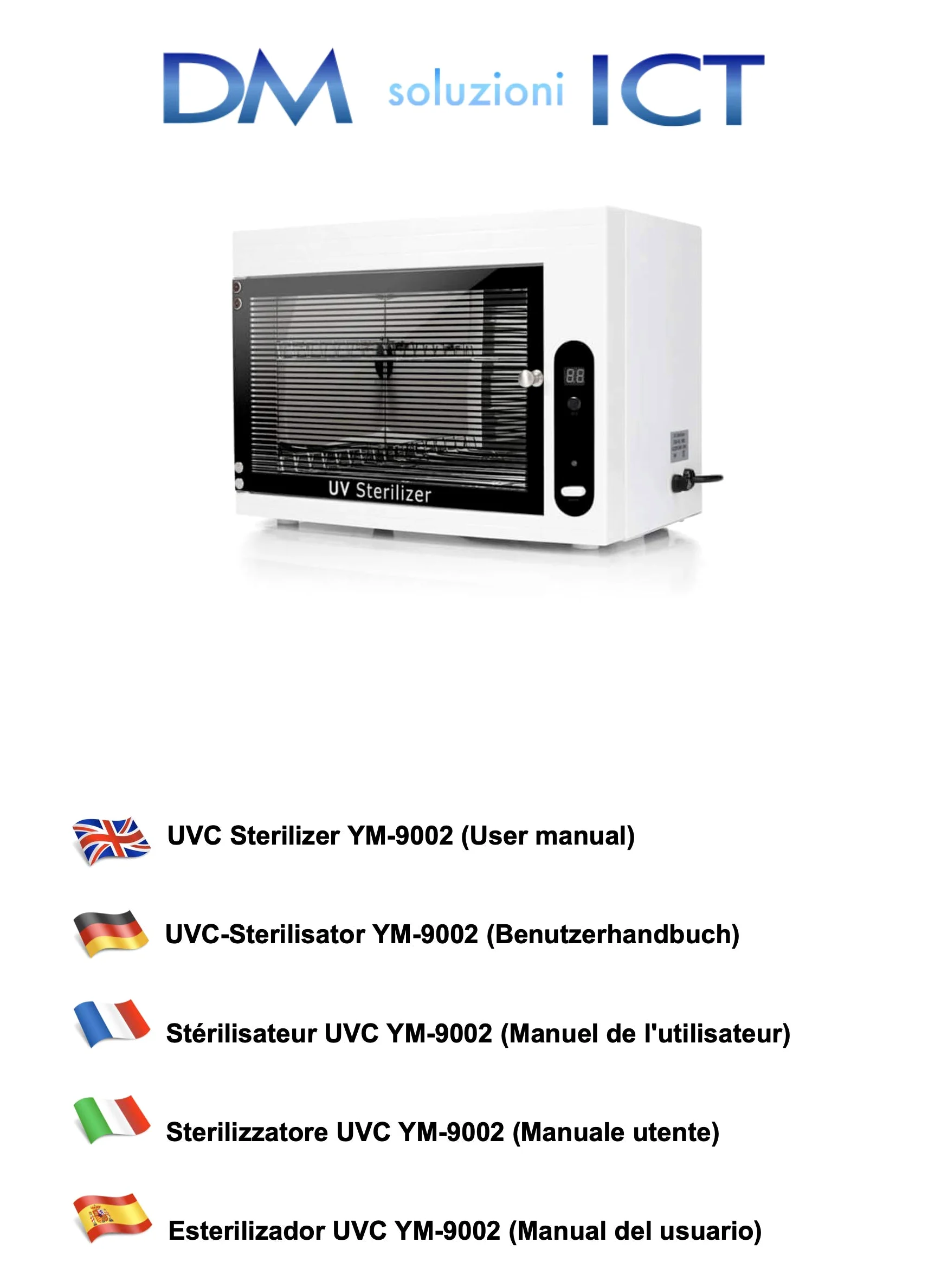 Sterilizzatore UV professionale a raggi ultravioletti e ozono, lampada UV-C + O3, due ripiani, ampia capacità (9 litri), certificato CE