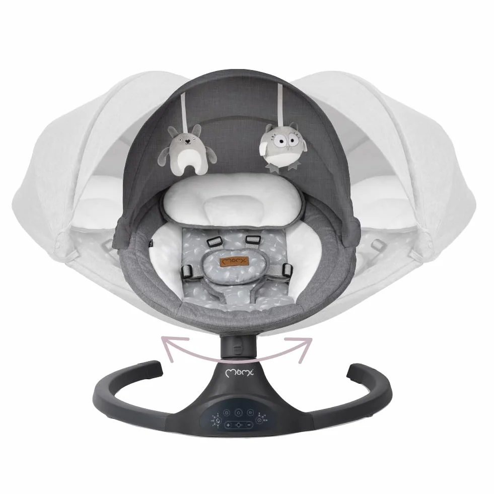 MoMi KENANI Sdraietta per bambini pieghevole 9 kg telecomando Bluetooth cintura sicurezza 5 punti