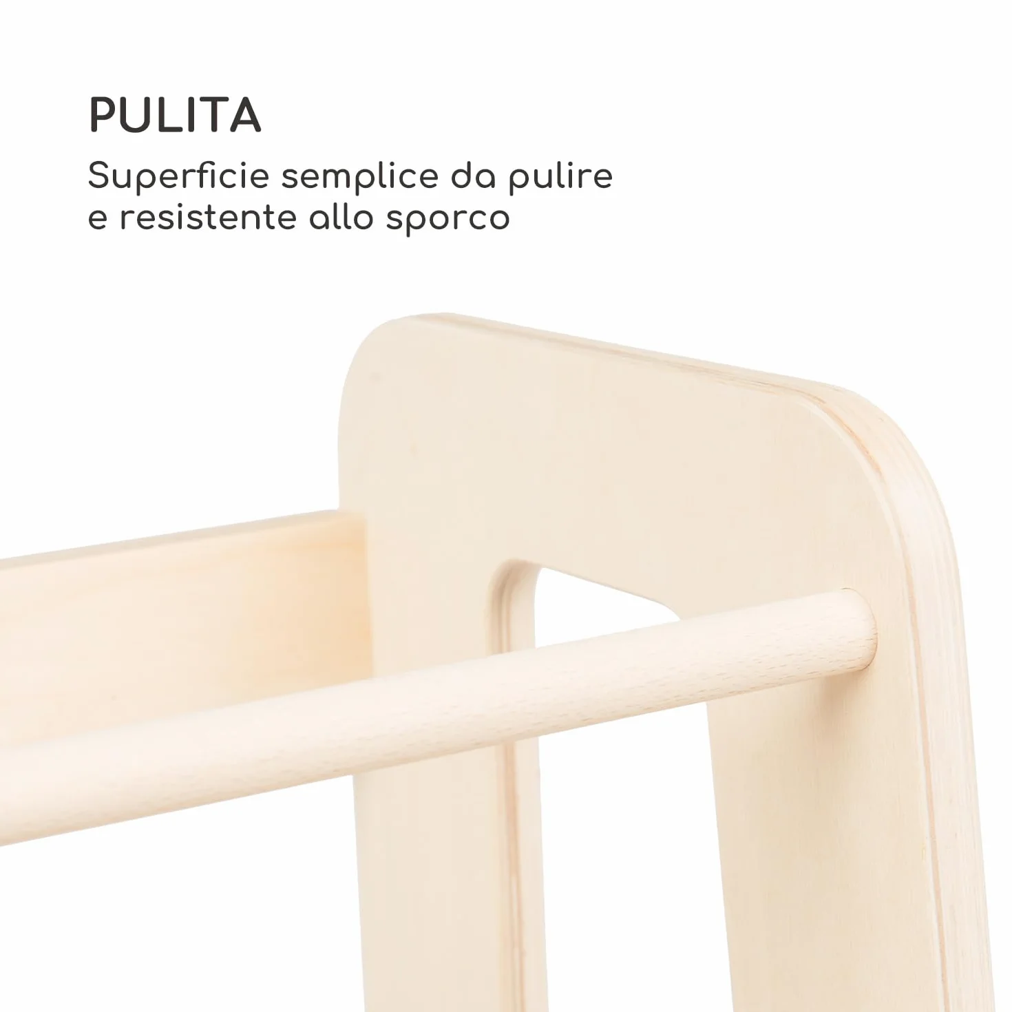 Moblì® Naturalna Wieża Montessori z Regulowanymi Półkami Drewniana Toscana