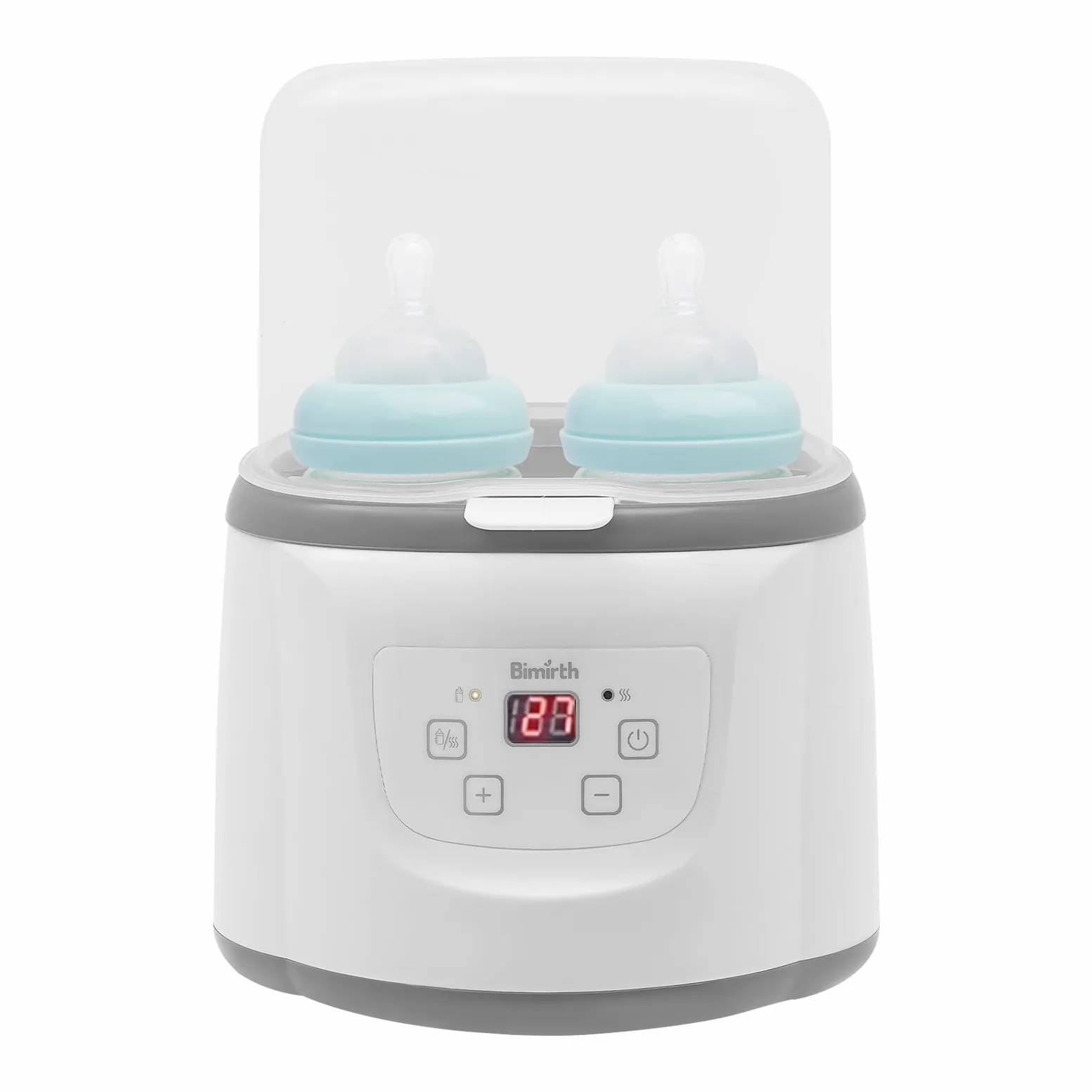 Scaldabiberon Baby 6 in 1, sterilizzatore per biberon con controllo della temperatura, protezione di spegnimento e display a LED, funzione di mantenimento del calore, scongelamento per famiglie,