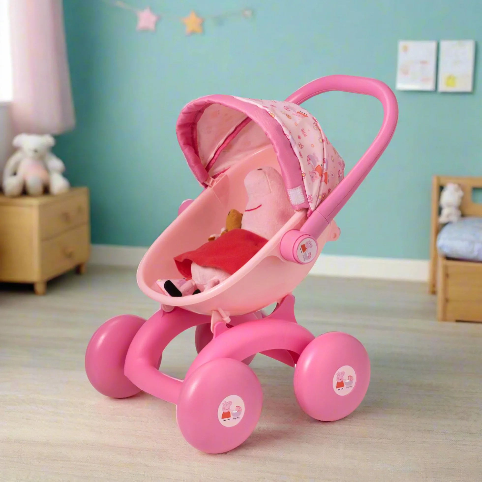 Peppa Pig Passeggino 4 in 1 My First Carrozzina intercambiabile culla seggiolone giocattolo bambini 18 mesi+