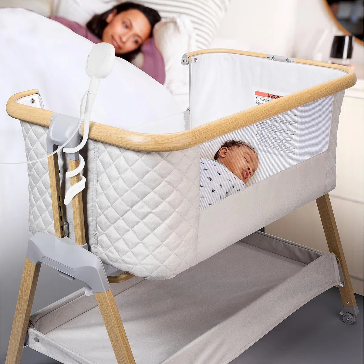 Didalo Supporto flessibile compatibile con baby monitor Nanit Pro, il supporto flessibile per baby monitor si attacca alle mensole della culla, senza attrezzi o danni alla parete (fotocamera non