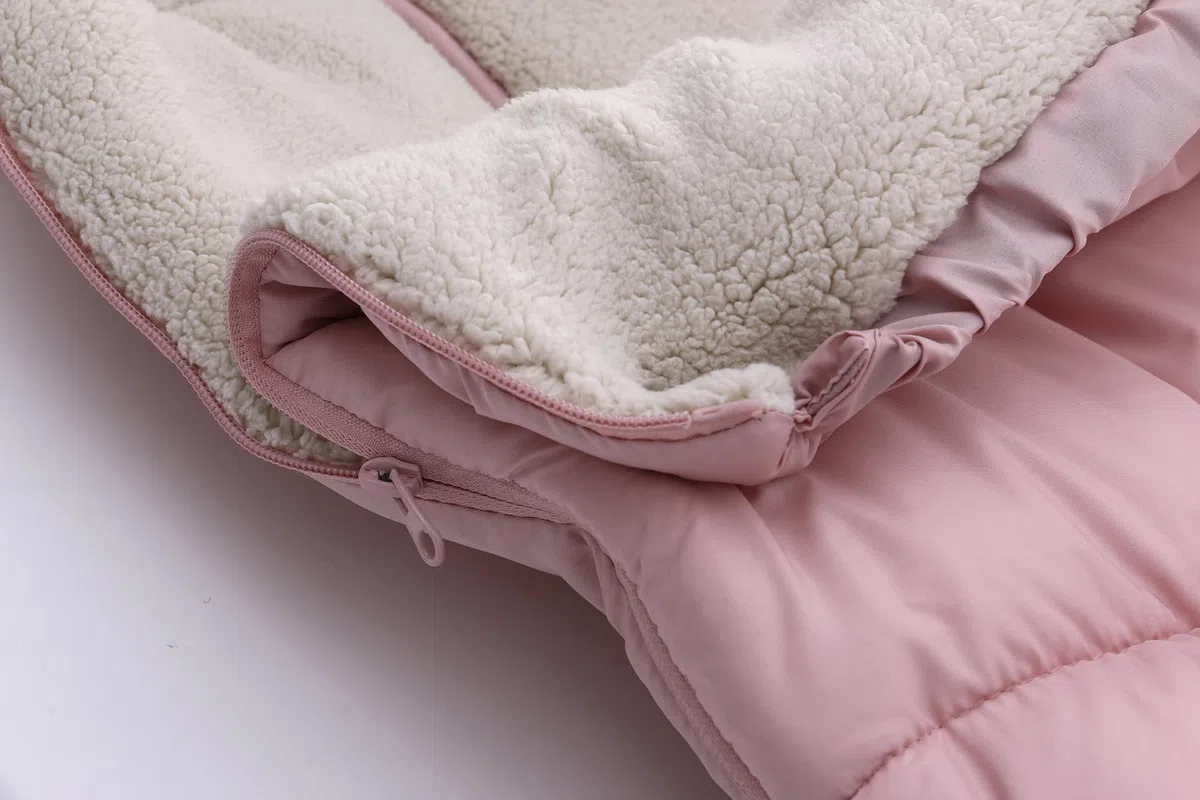 Miracle Baby Sacco Nanna Invernale per Passeggino, Sacco a Pelo Riscaldante con Copertura Impermeabile Antivento Antifreddo Staccabile, Ispessito e Velluto, Staccabile, Rosa