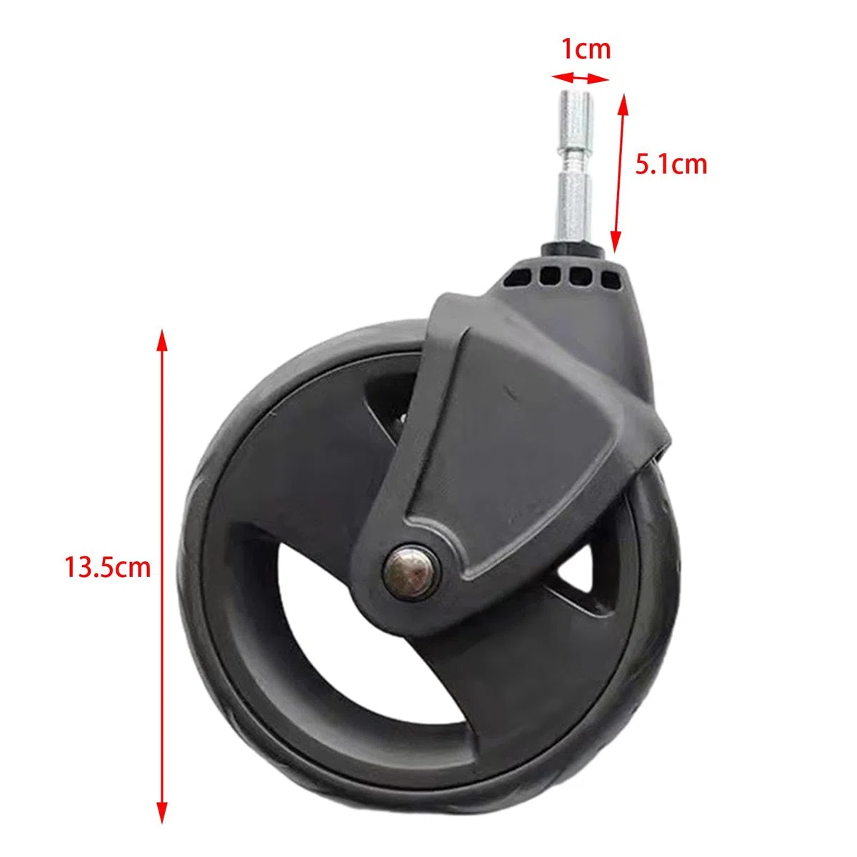 F Fityle 2 Pezzi Ruote in PU per Passeggini, Ruota di Ricambio Diametro 13,5 Cm per Carrozzina, Accessori di Ricambio per Essere Compatibili con La Maggior Parte dei Carrelli per Bambini
