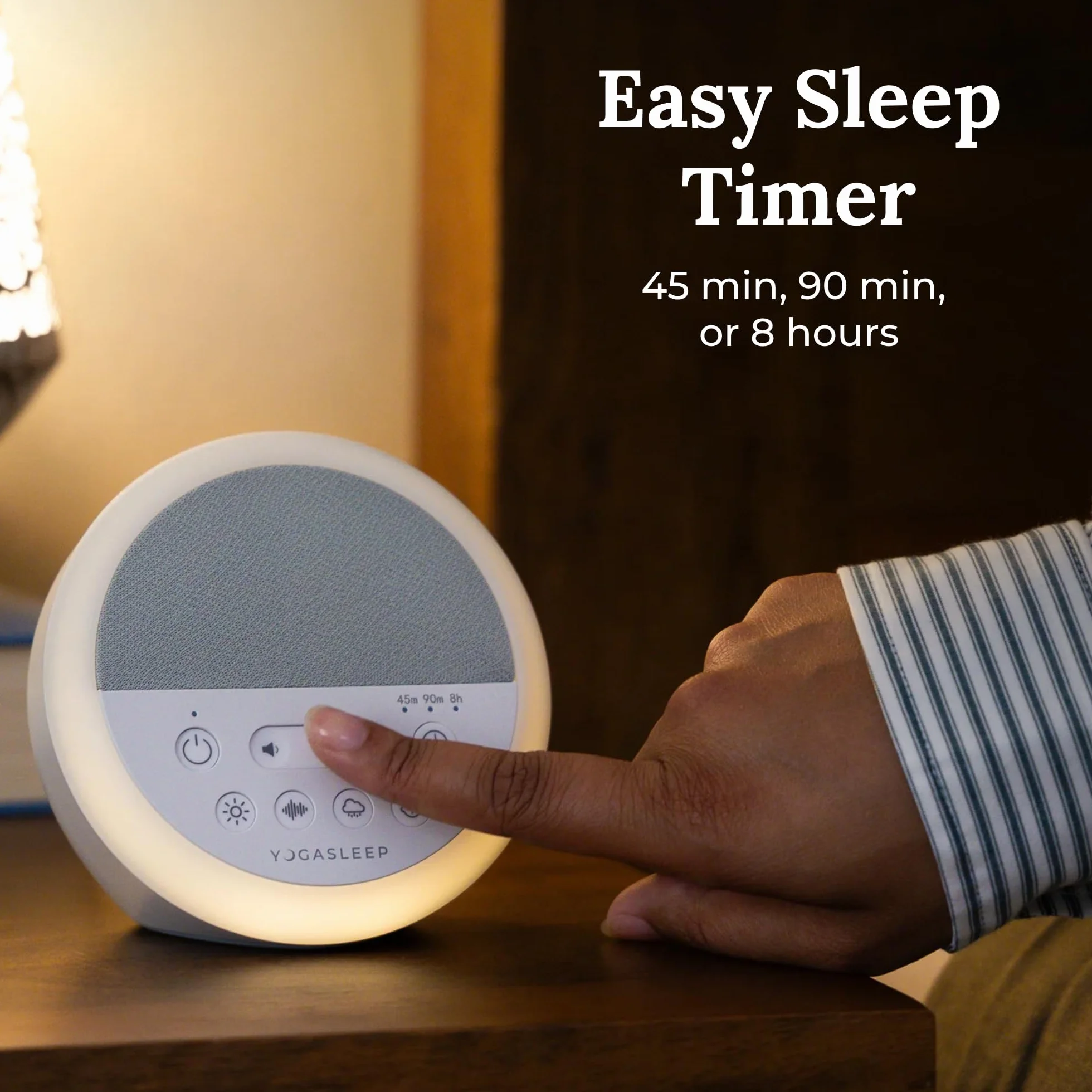 Yogasleep Nod White Noise Sound Machine, con luce notturna morbida e timer per dormire, 20 opzioni audio tra cui ninne nanne, natura e rumore rosa, aiuto per il sonno per neonati e adulti,