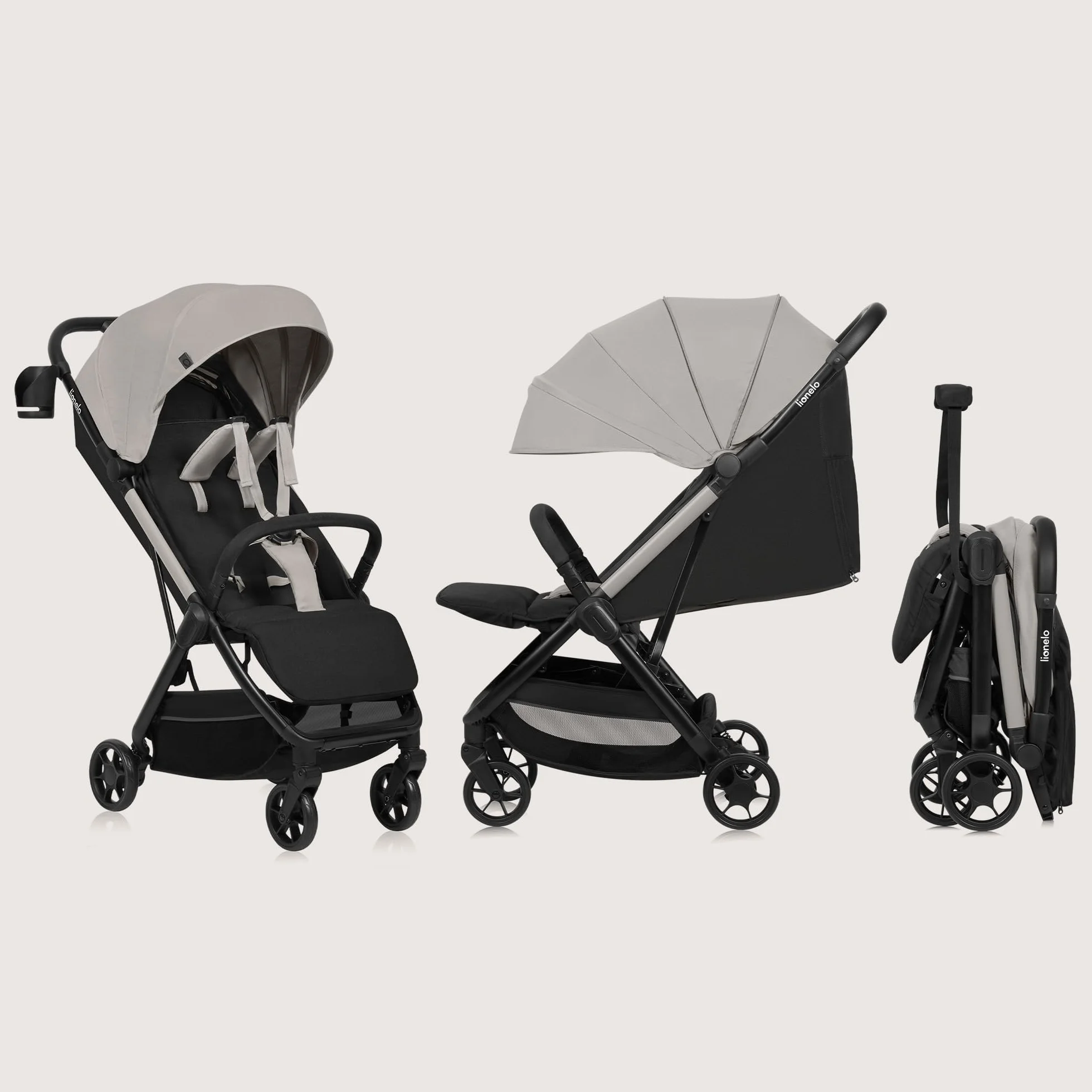 LIONELO Julie Air Passeggino Pieghevole Fino a 22 kg Ruote Girevoli 360° UPF50+