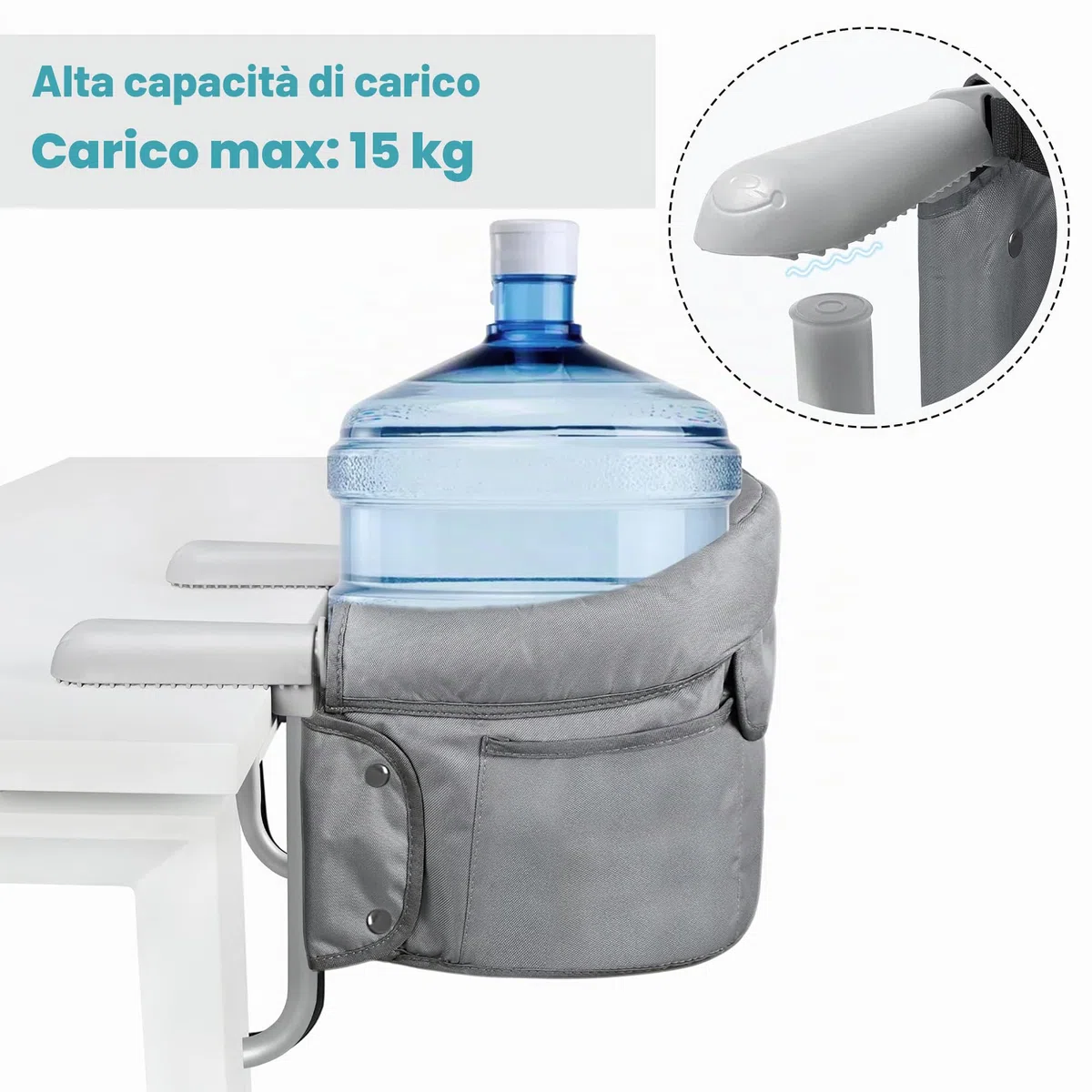 UISEBRT Seggiolino da Tavolo Pieghevole, Seggiolone per Bambini con Altezza Regolabile, Seggiolino con Morsetto Antiscivolo e Cintura di Sicurezza, Seggiolone Portatile per Bambini per Viaggi e Casa