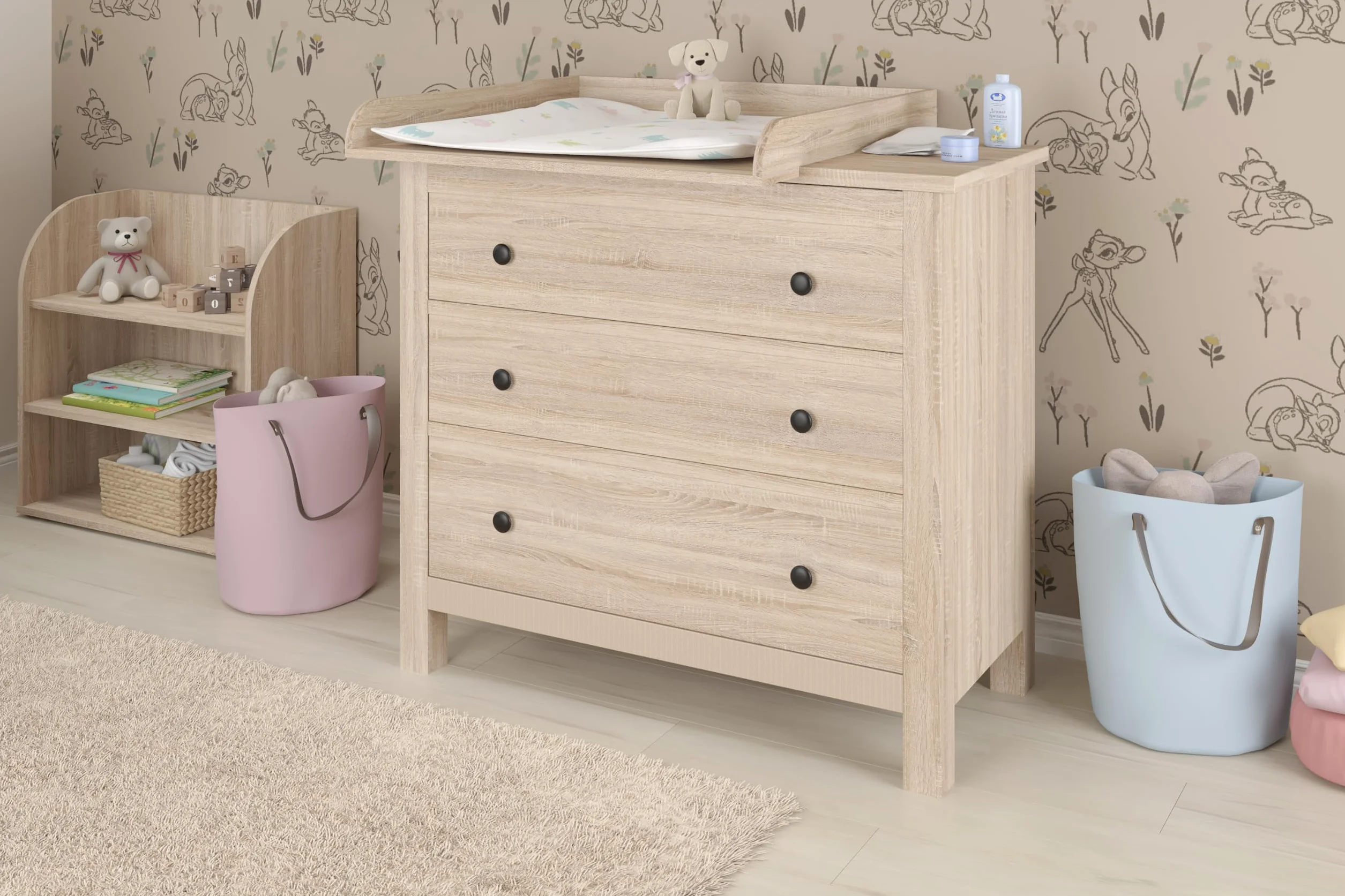 Shefa Kids Fasciatoio 800 do komody Ikea MALM HEMNES NORDLI Rovere