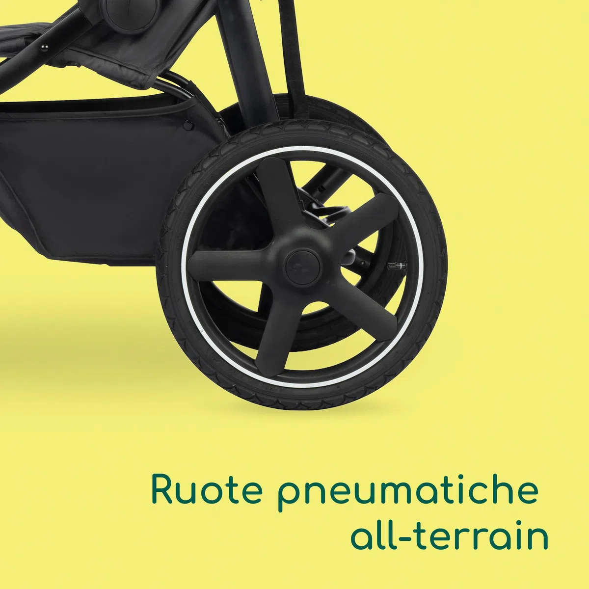 Bebeconfort Cloudy Passeggino Ruote Grandi, 0-4 anni (max.22kg), Reclinabile e Pieghevole, Chiusura Rapida, Corsa 3 Ruote Fuori Strada, Maniglione Regolabile, Mineral Graphite