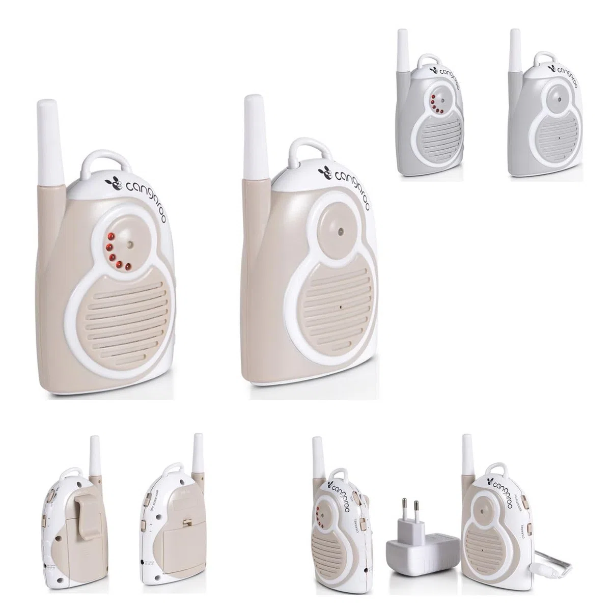 Canguro baby monitor Mommy's Sense fino a 1,3 km 2 canali indicatore di batteria, colorazione:beige