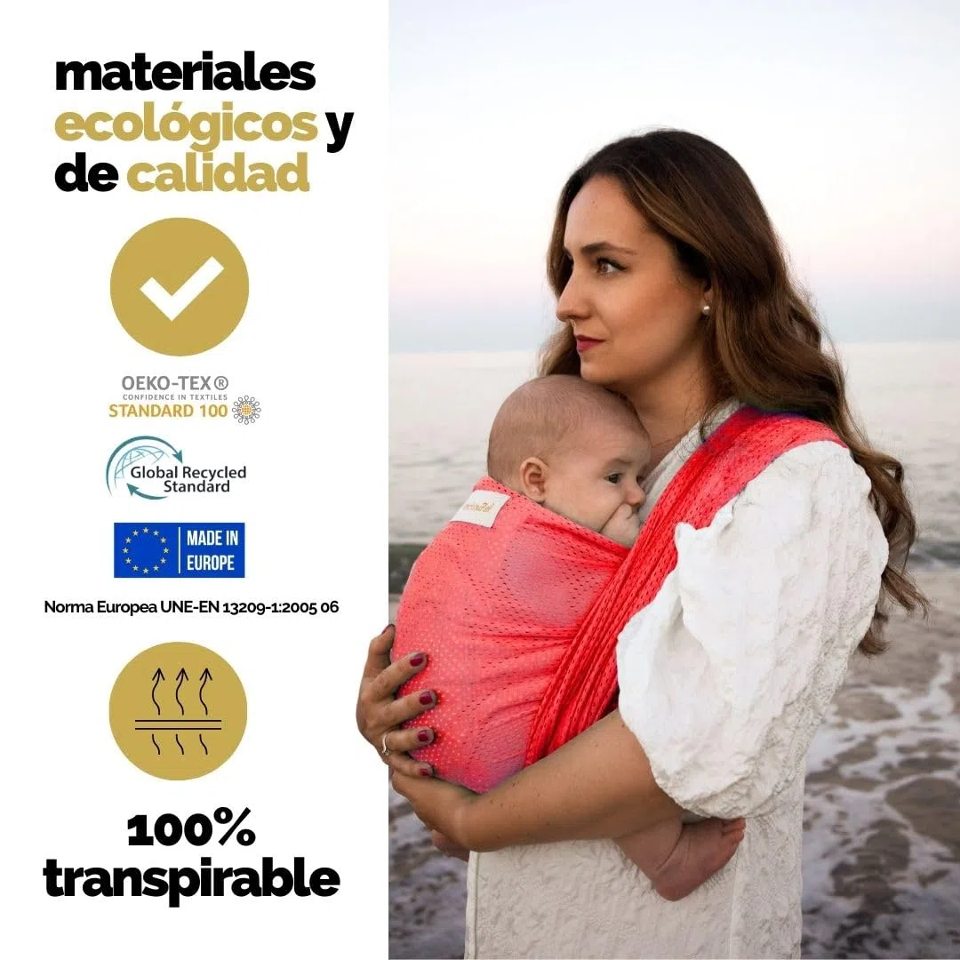 Amarsupiel | Fascia portabebe acquatico | Ergonomico e sicuro | Tessuto OEKOTEX traspirante | Ideale spiaggia e piscina | marsupio estivo fino a 20 kg
