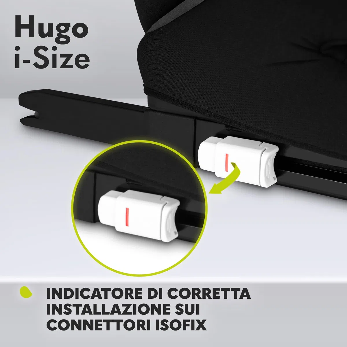 Lionelo Hugo I-size Seggiolino Auto ISOFIX con l'ultima Norma i-Size R129 per bambini Gruppo 2-3 (100-150cm) Poggiatesta a 8 Livelli,Memory Foam,Poggiabraccia,Protezione