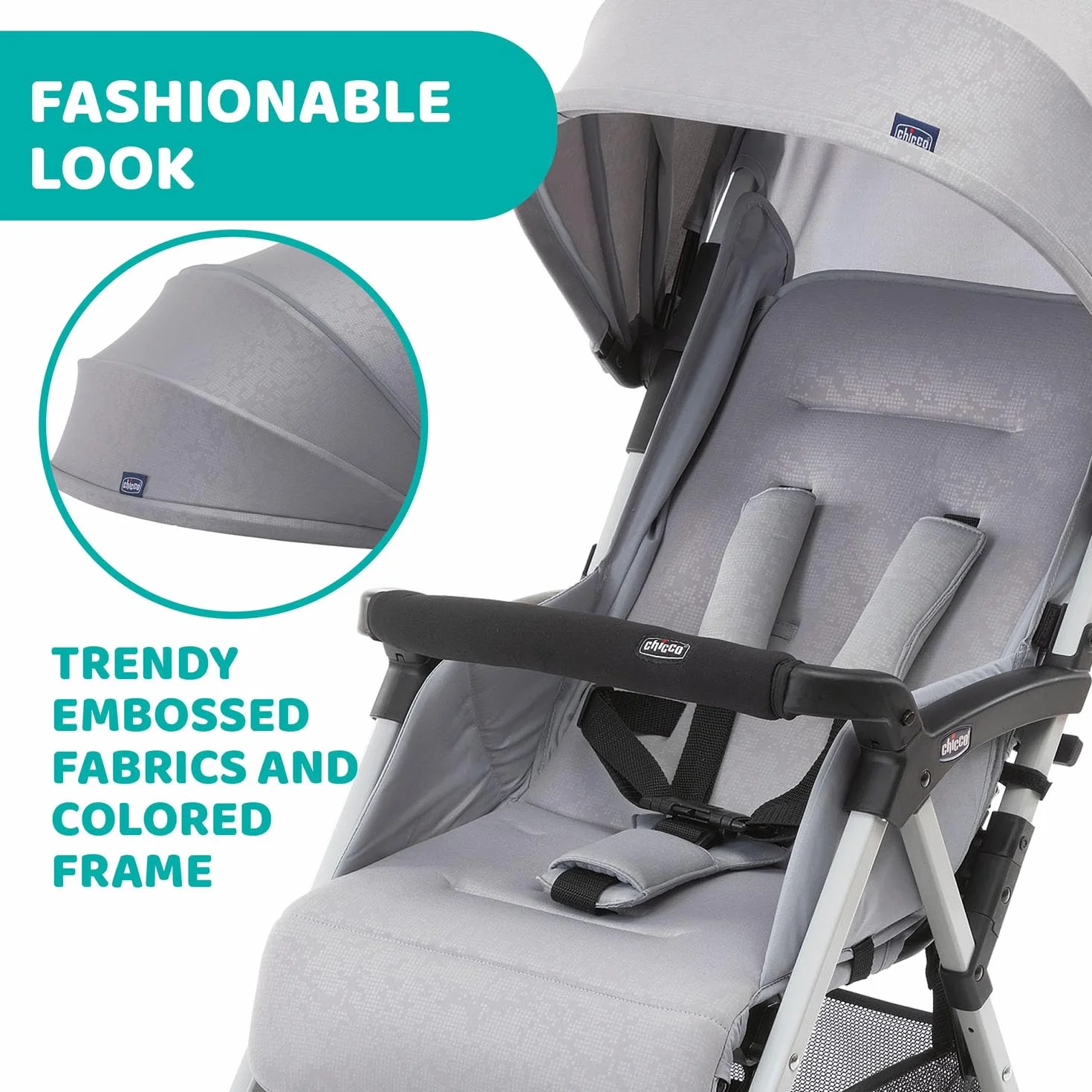 Chicco OHlalà 3 Passeggino Ultraleggero 0-15 kg Reclinabile Pieghevole Grigio