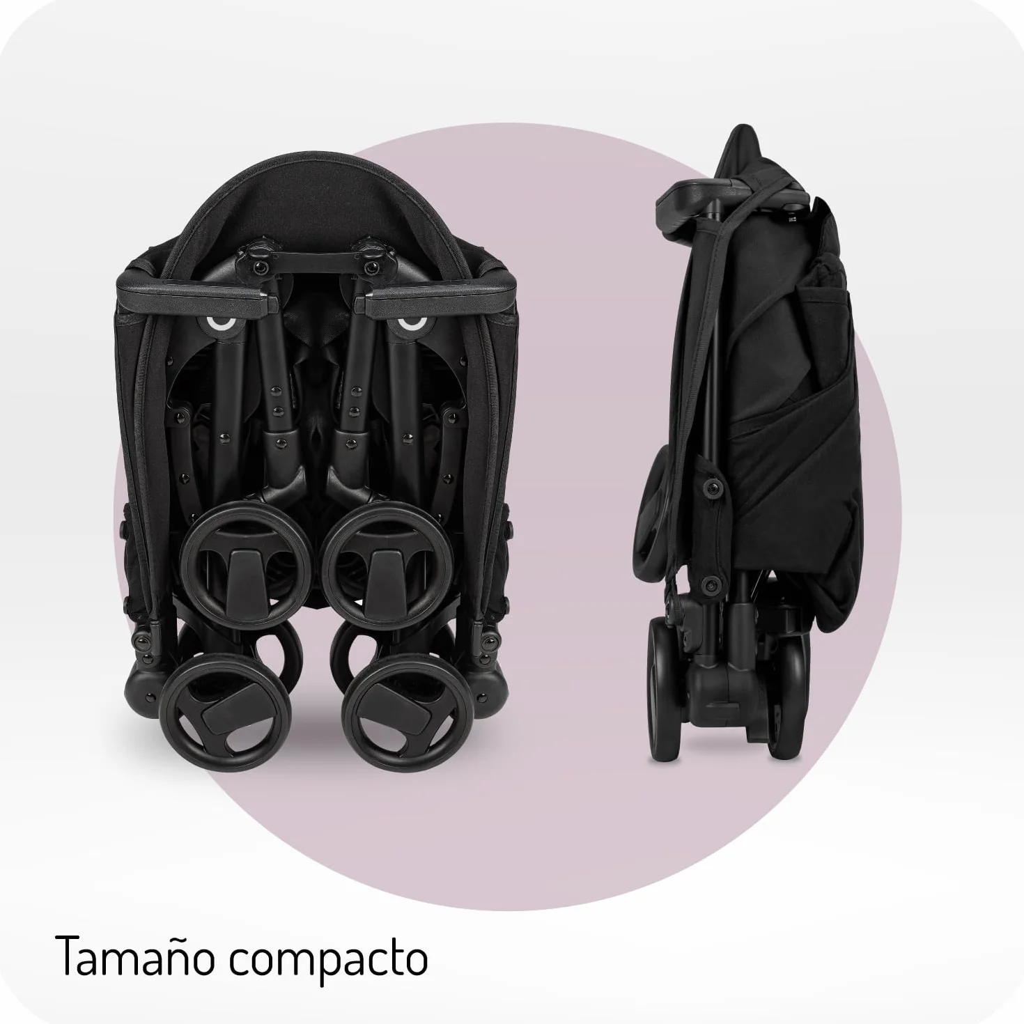 MoMi GRACE Passeggino leggero bambini 6 mesi pieghevole compatto viaggio cappottina parasole regolabile schienale reclinabile cintura 5 punti 15 kg zaino trasporto