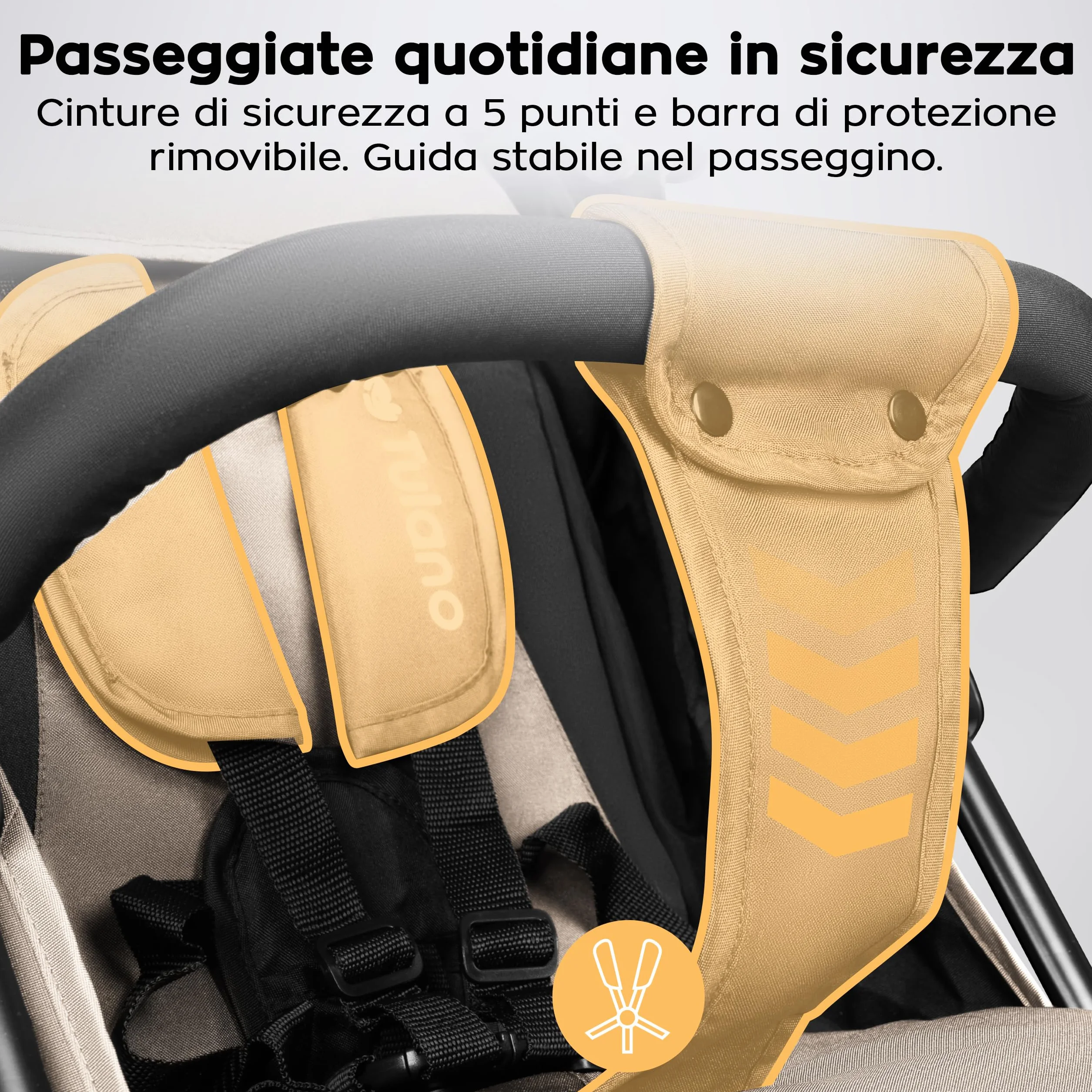 Tulano Davos 35 Passeggino Leggero da Viaggio Ultraleggero Compatto Aereo Chiusura Rapida Cappottina XXL Ruote Ammortizzate 22 kg