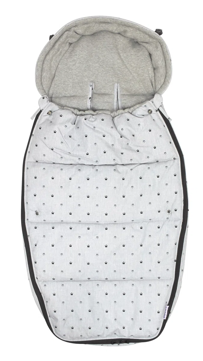 The Original Dooky 126947 Sacco Passeggino, Grigio Coroncine / Light Grey Crowns