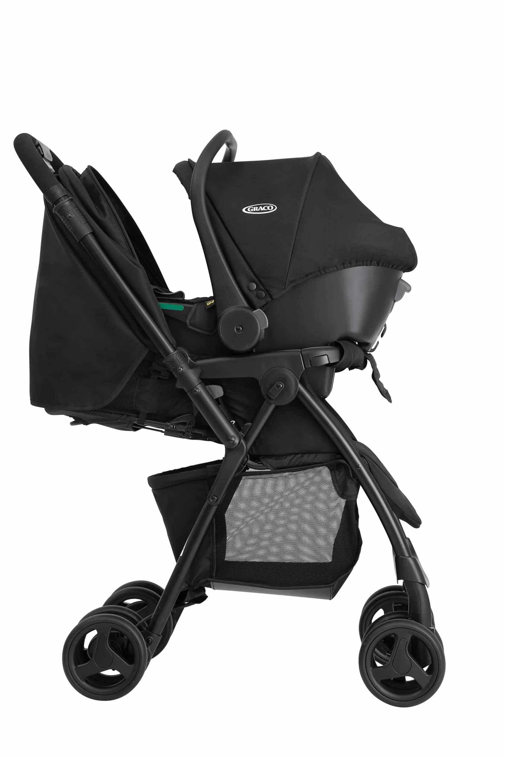 Graco Revaya Sistema da viaggio passeggino chiusura veloce seggiolino auto neonato Midnight