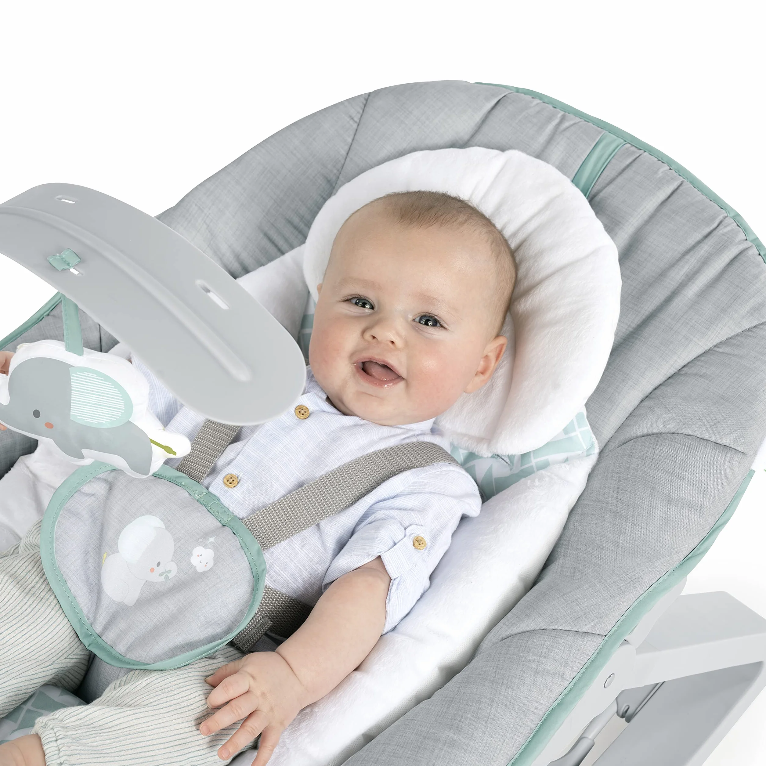 Ingenuity Keep Cozy 3-in-1 Cresci con me sdraietta vibrante per bambini, seggiolino e dondolo da neonato a bambino, vibrazioni e barra portagiochi, 0-30 mesi fino a 18 Kg (Weaver)