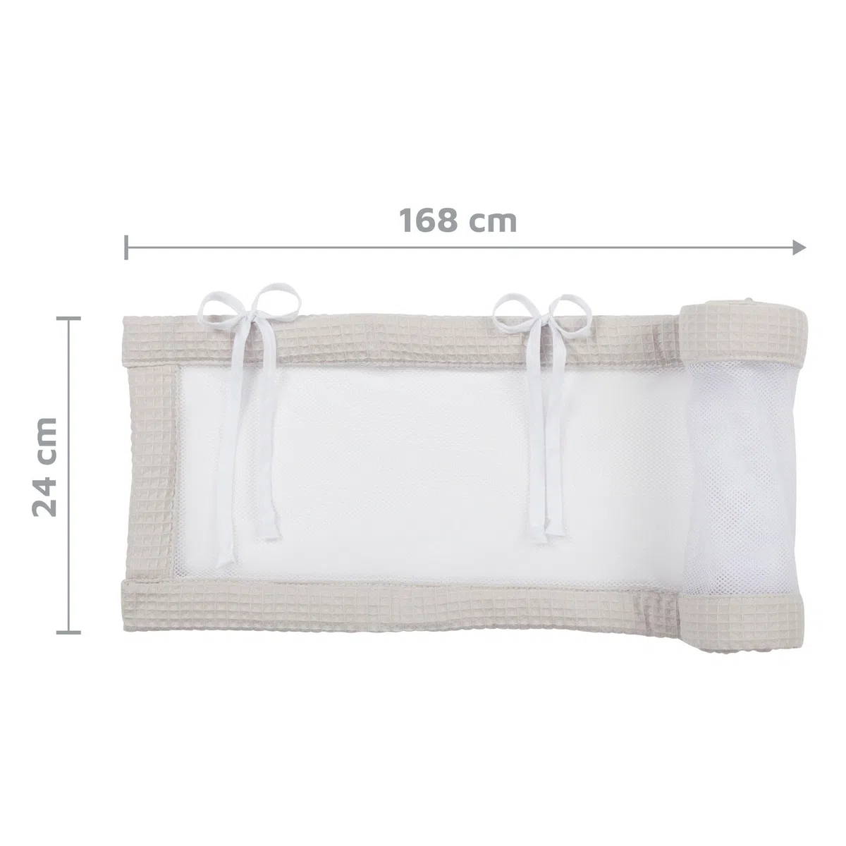 babybay Paracolpi in rete a nido d'ape, adatto per modello Maxi, Molle, Comfort e Comfort Plus, bianco